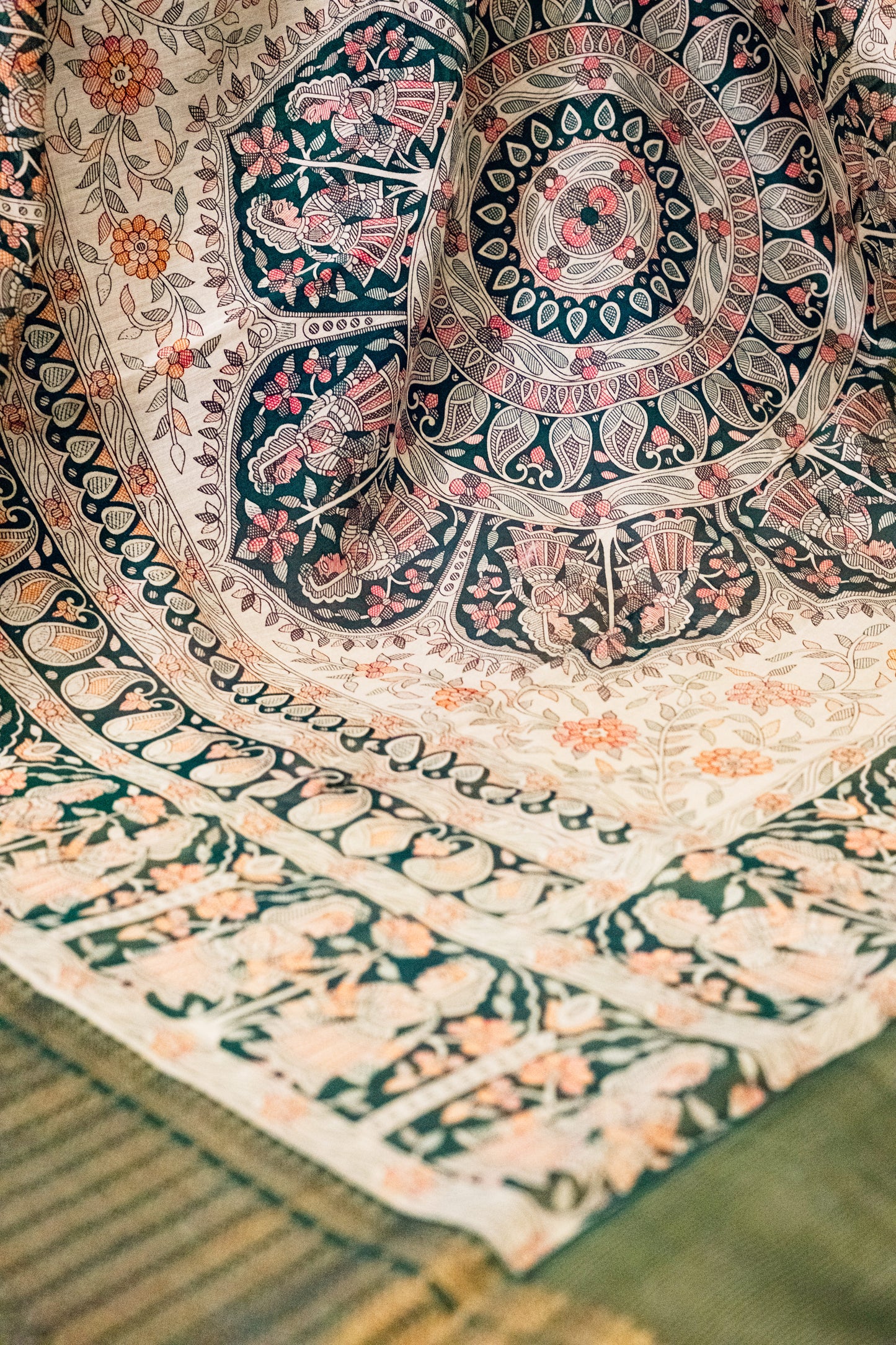 Green Chanderi Silk Saree