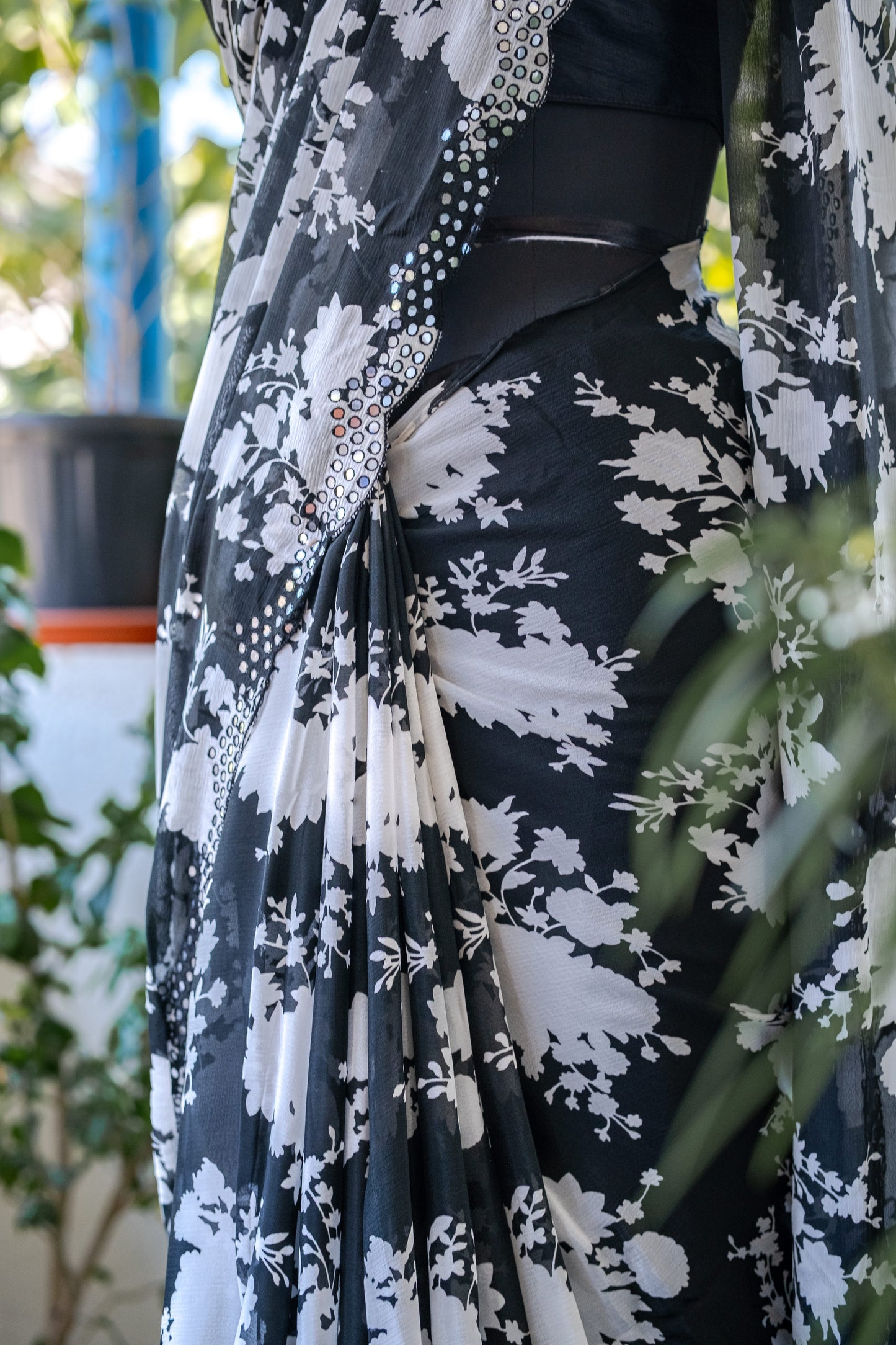 Black Georgette Saree
