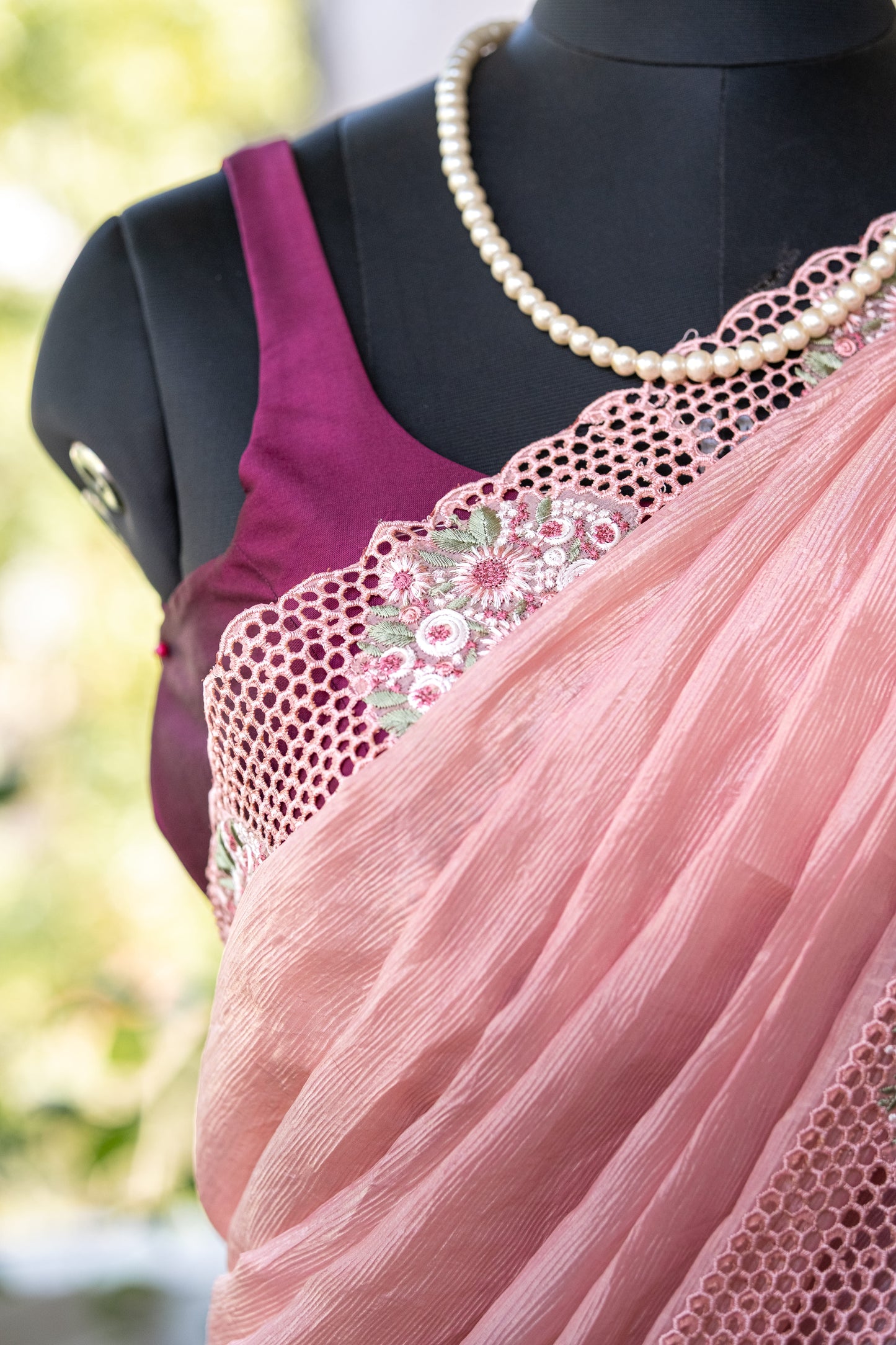 Pink Crushed Georgette