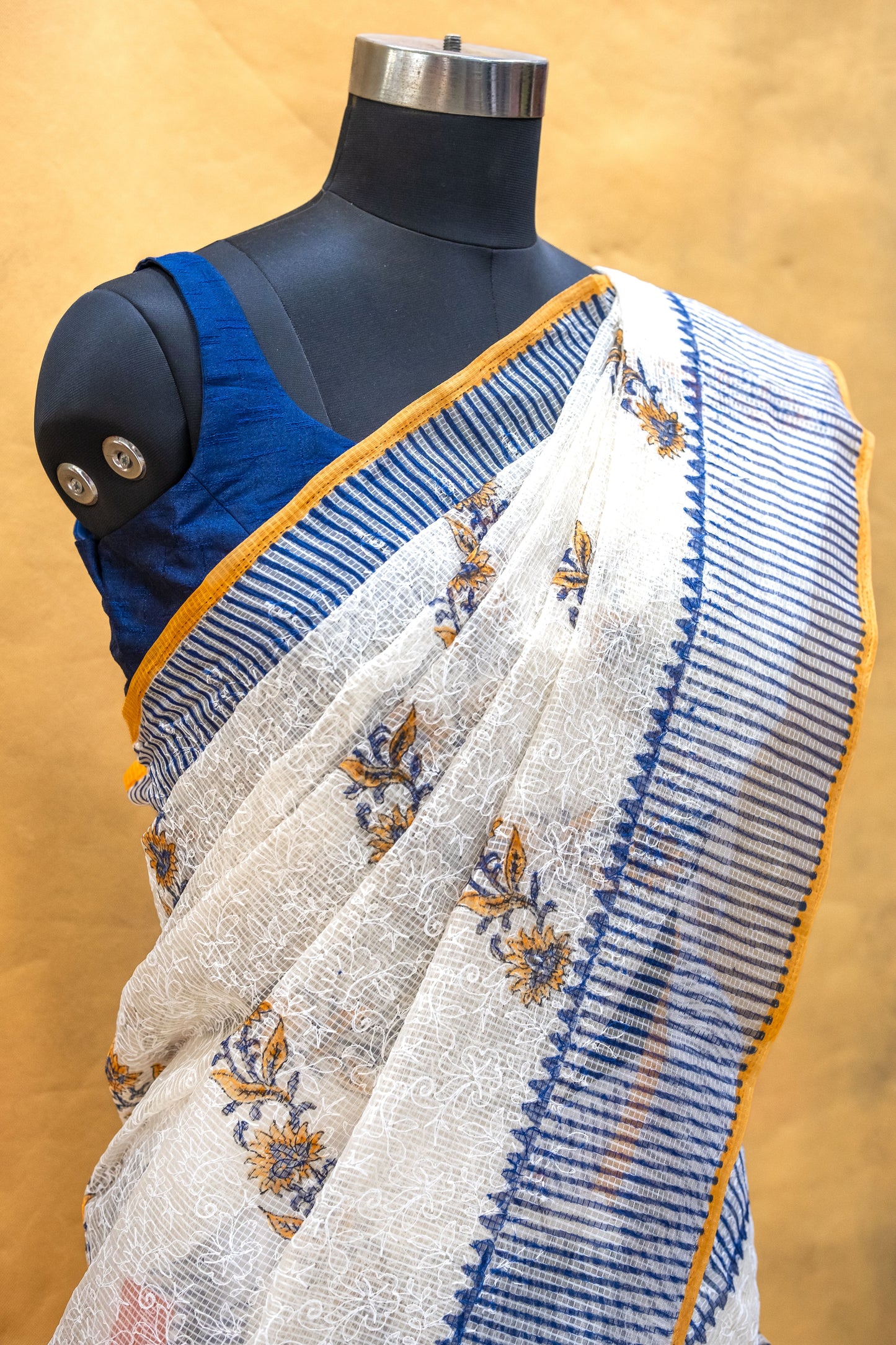 White Kota Saree