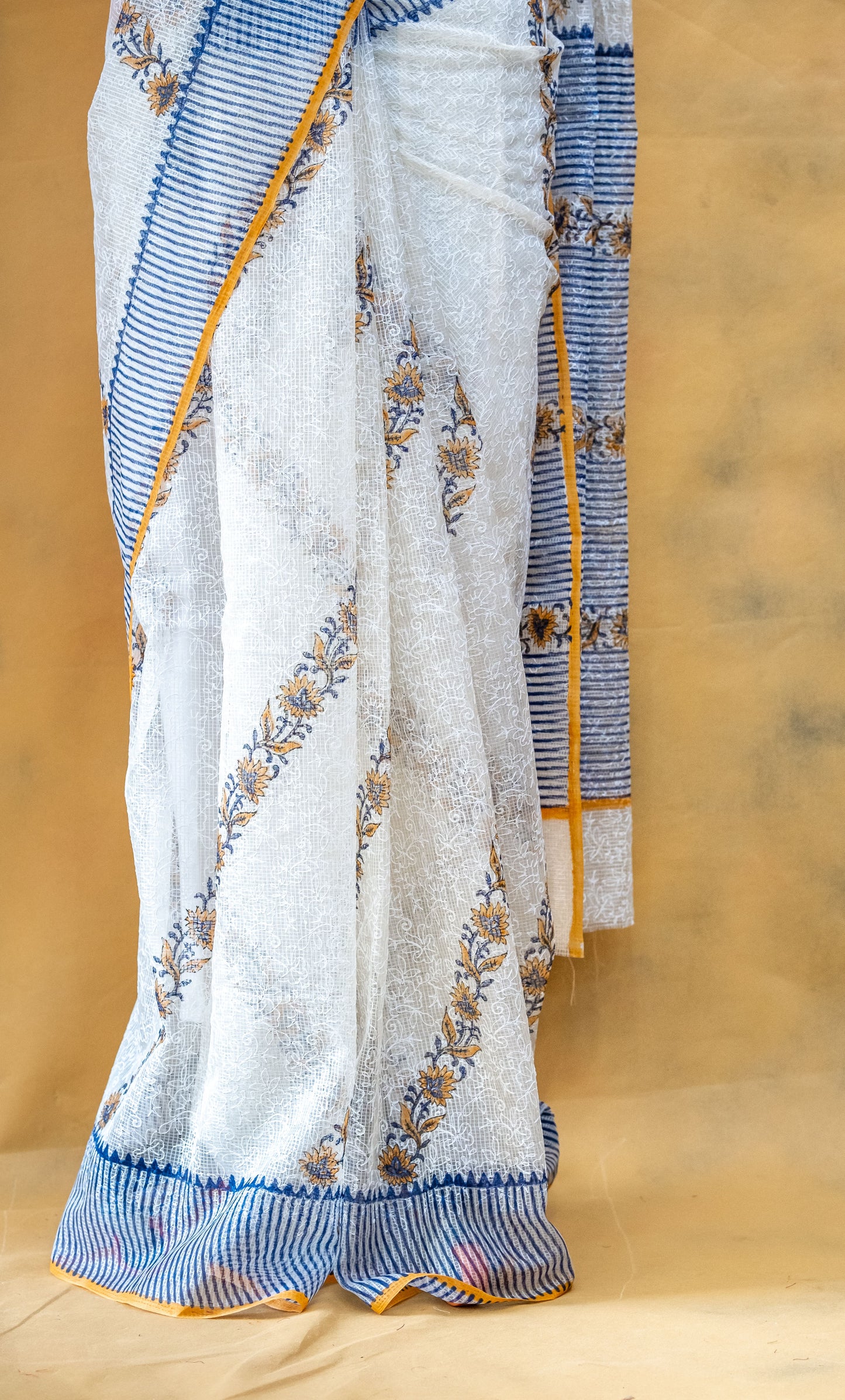 White Kota Saree