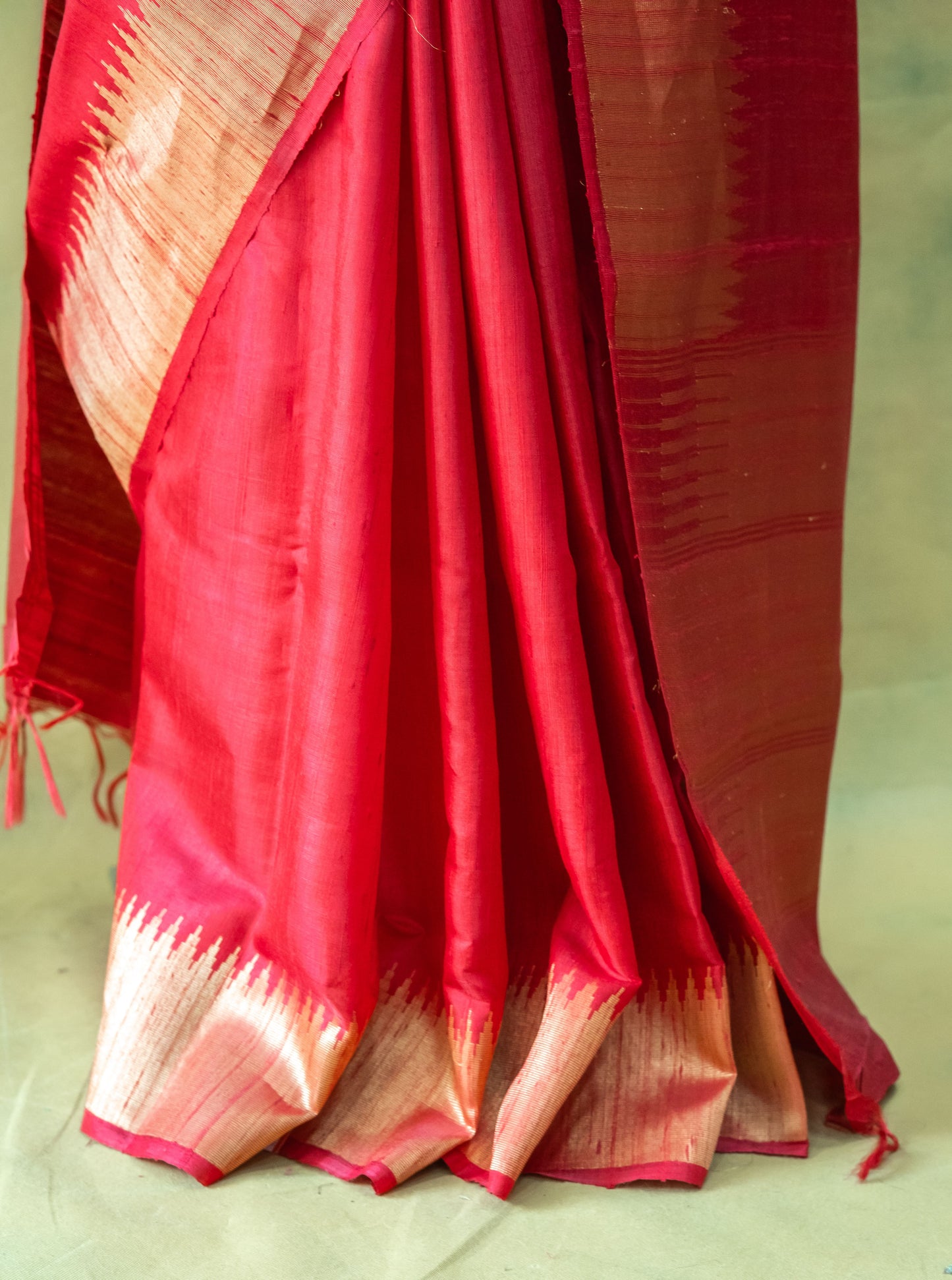 Red Raw Silk Saree