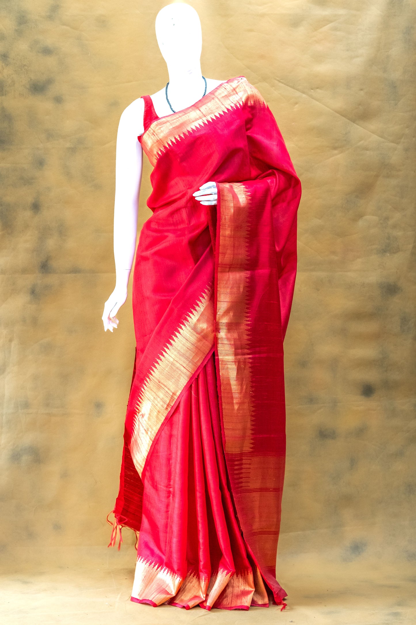 Red Raw Silk Saree