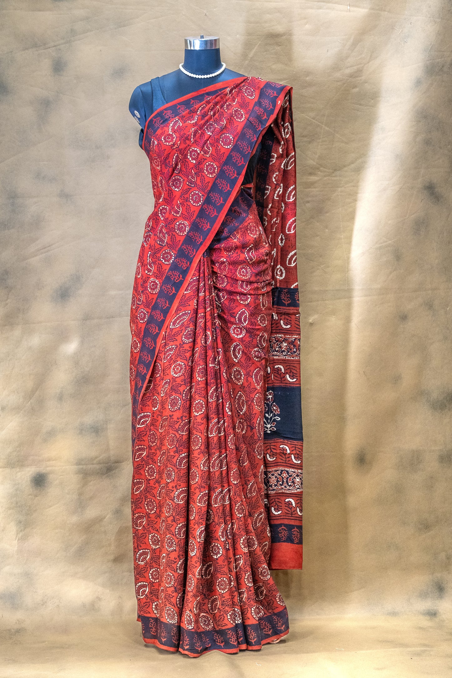 Red Modal Silk Saree