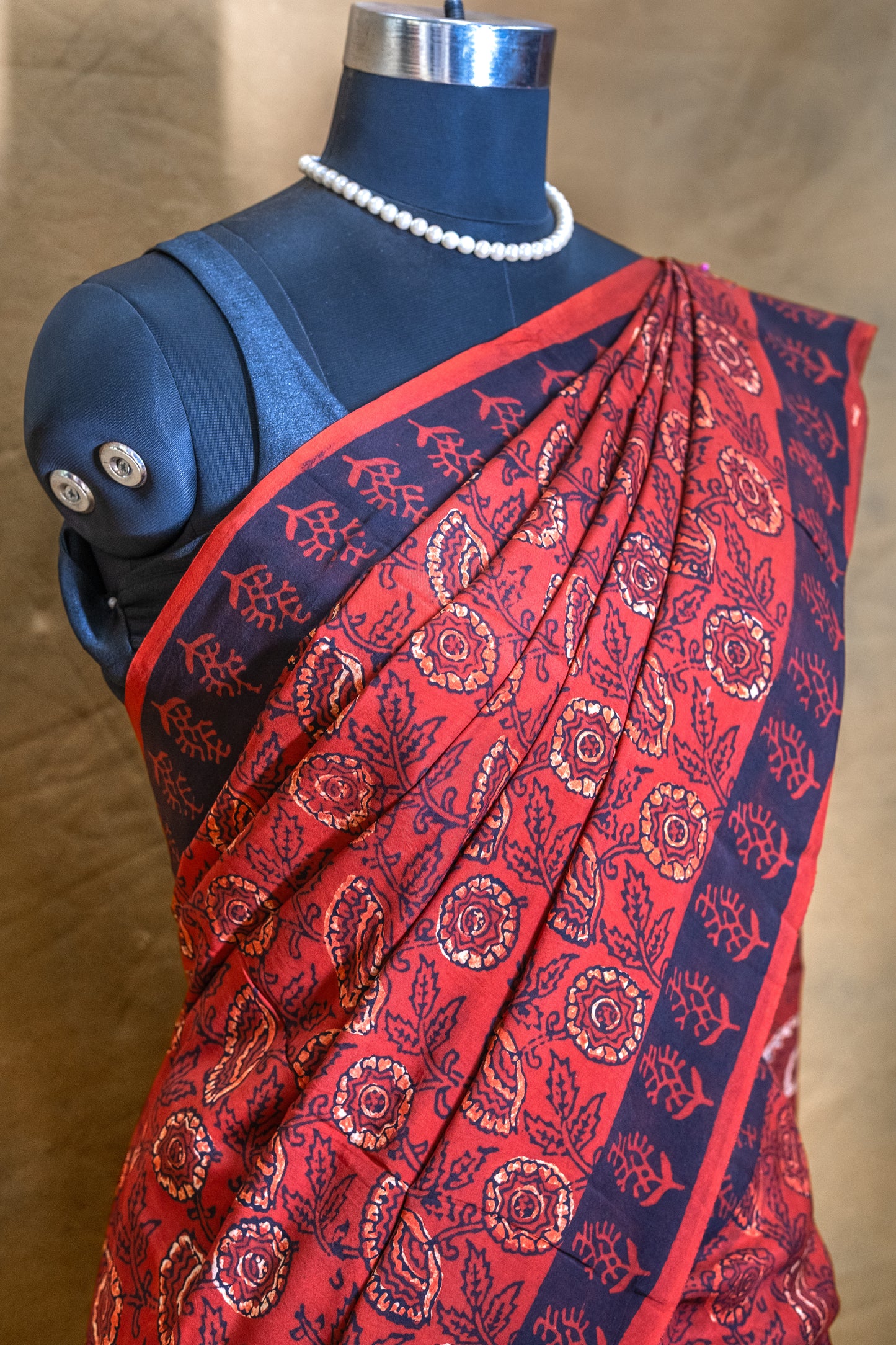 Red Modal Silk Saree
