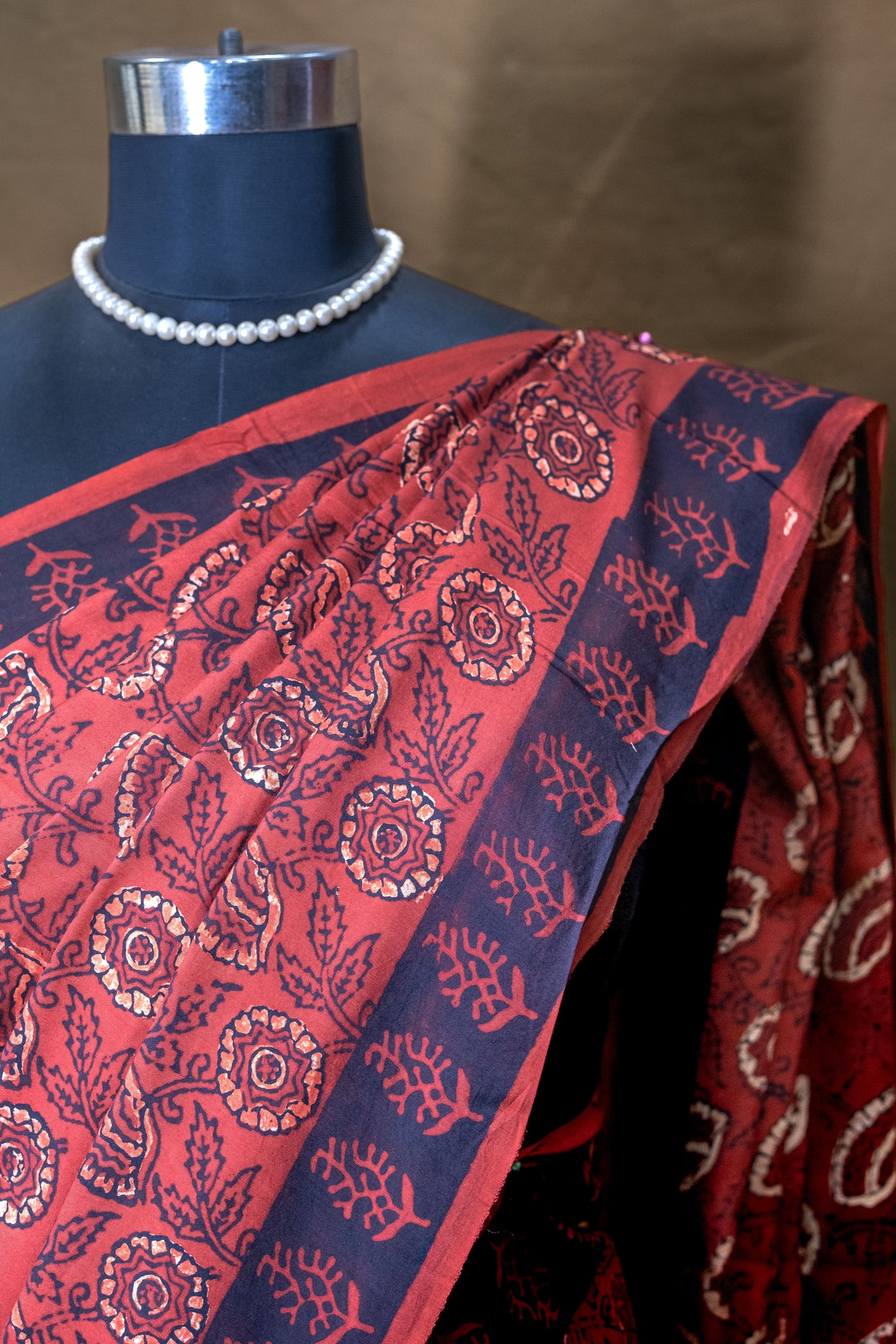 Red Modal Silk Saree