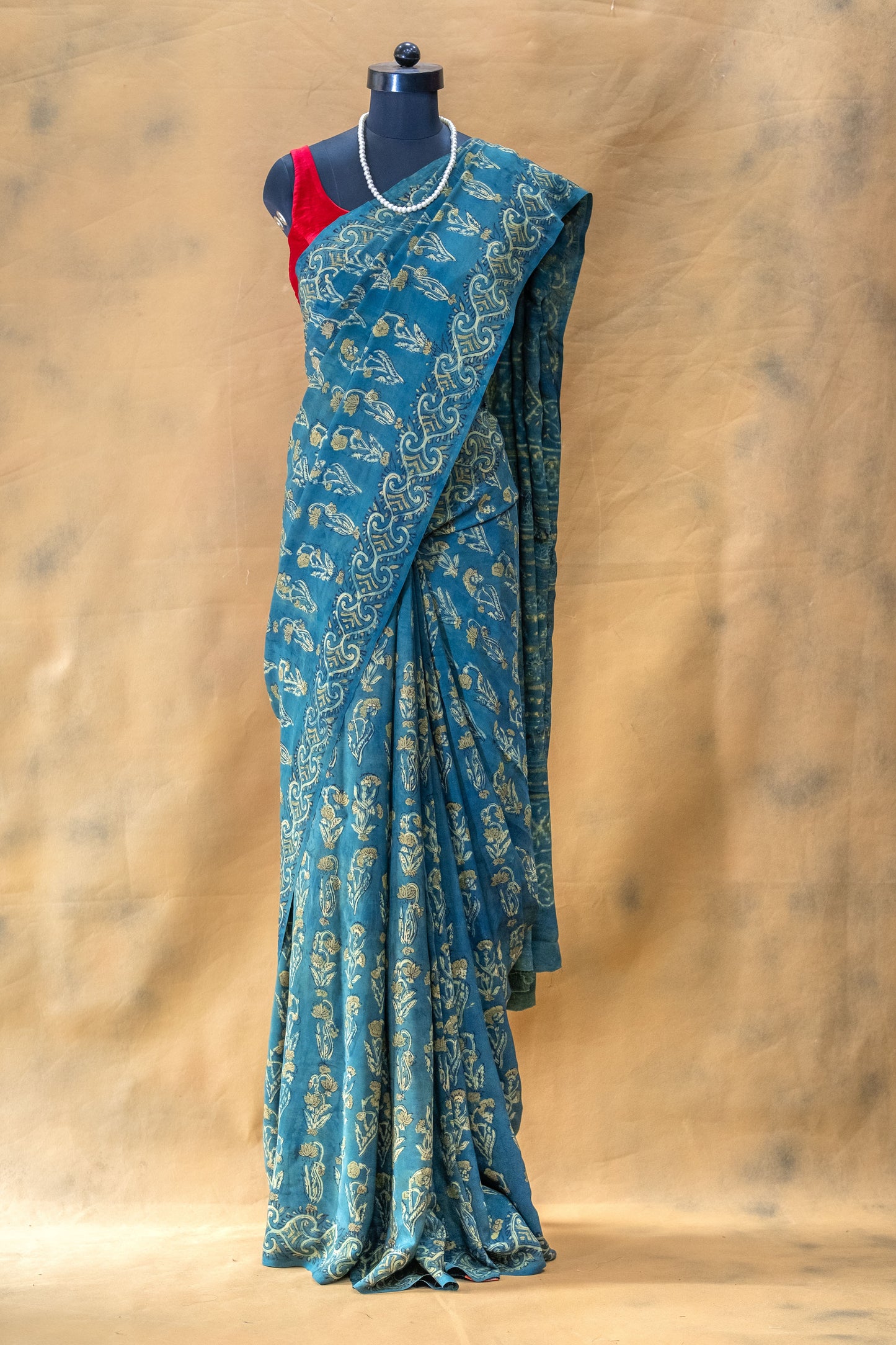 Blue Modal Silk Saree