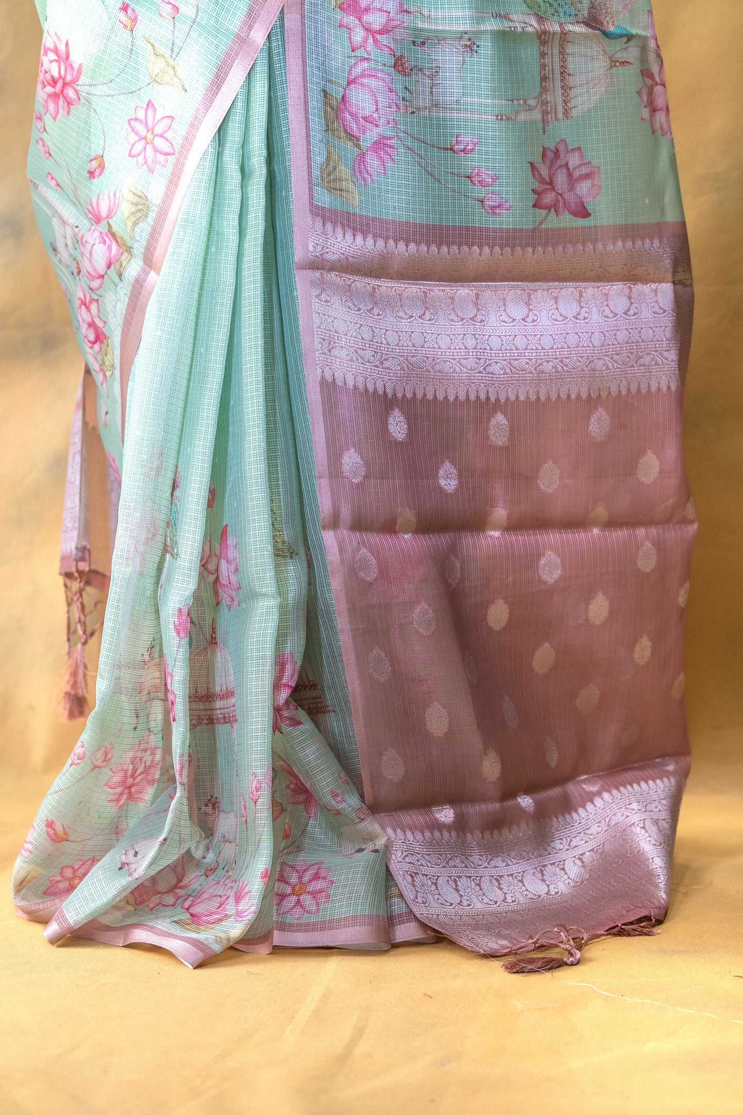 Green Silk Kota Saree