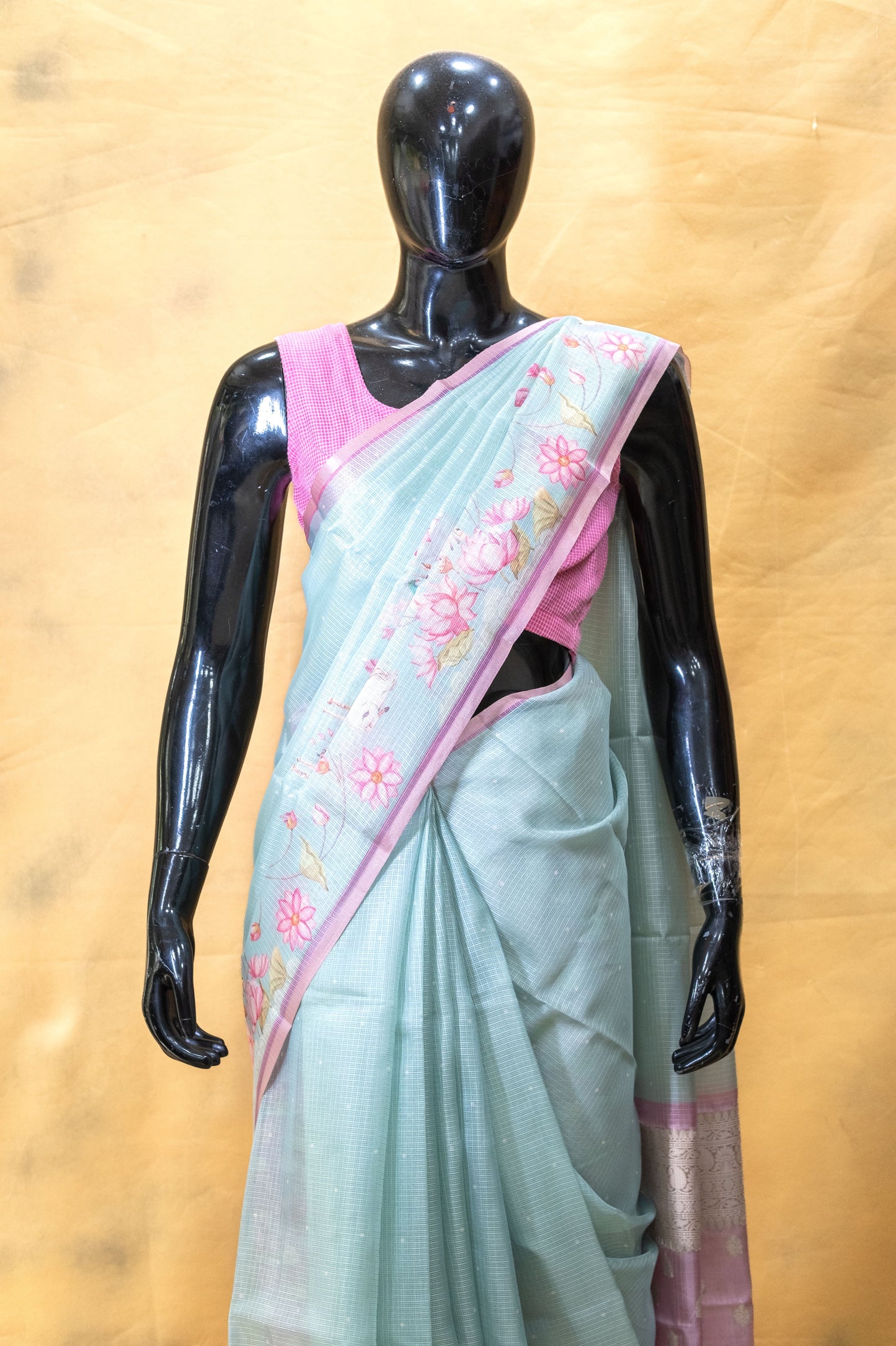 Blue Silk Kota Saree