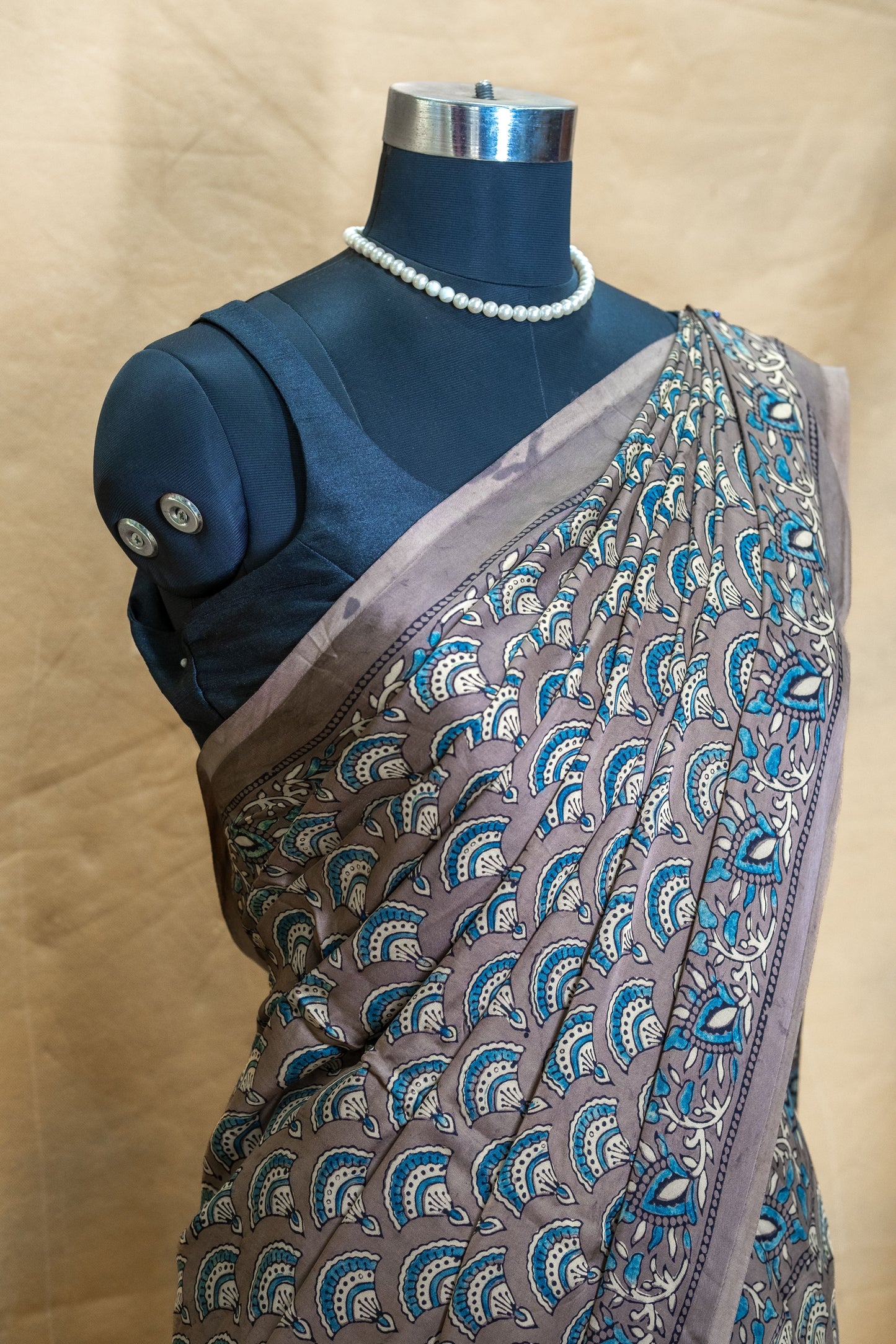 Brown Modal Silk Saree