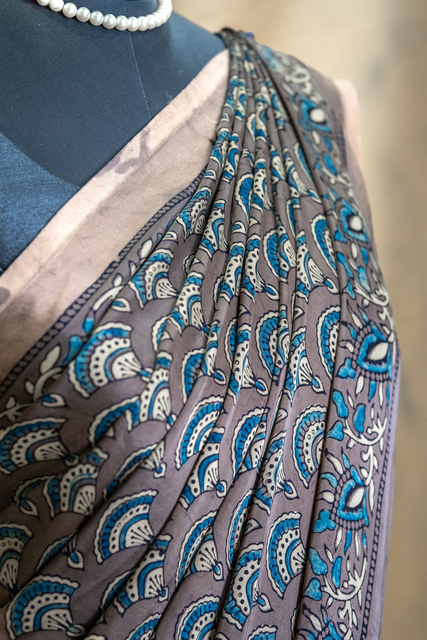 Brown Modal Silk Saree