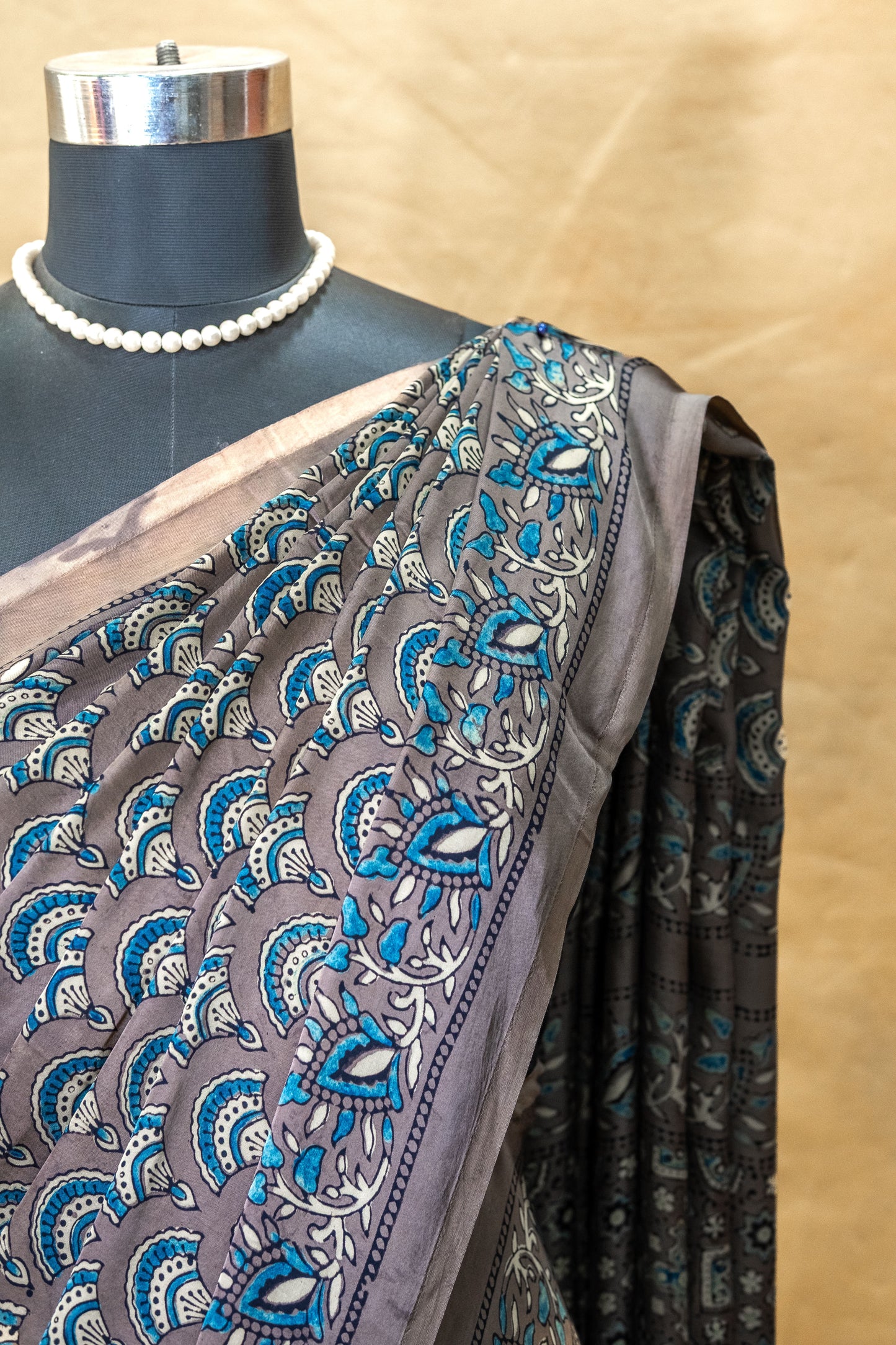 Brown Modal Silk Saree