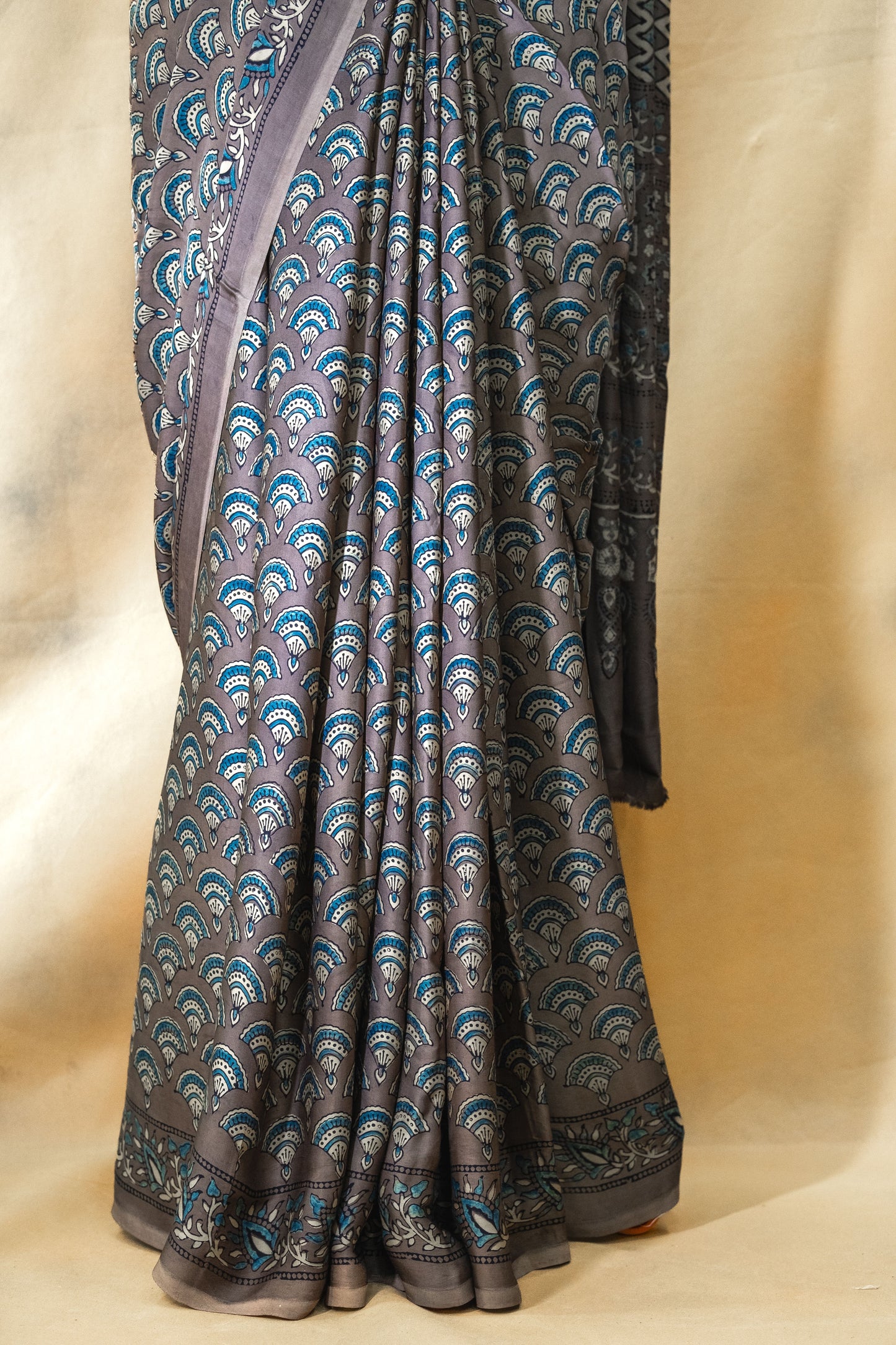 Brown Modal Silk Saree