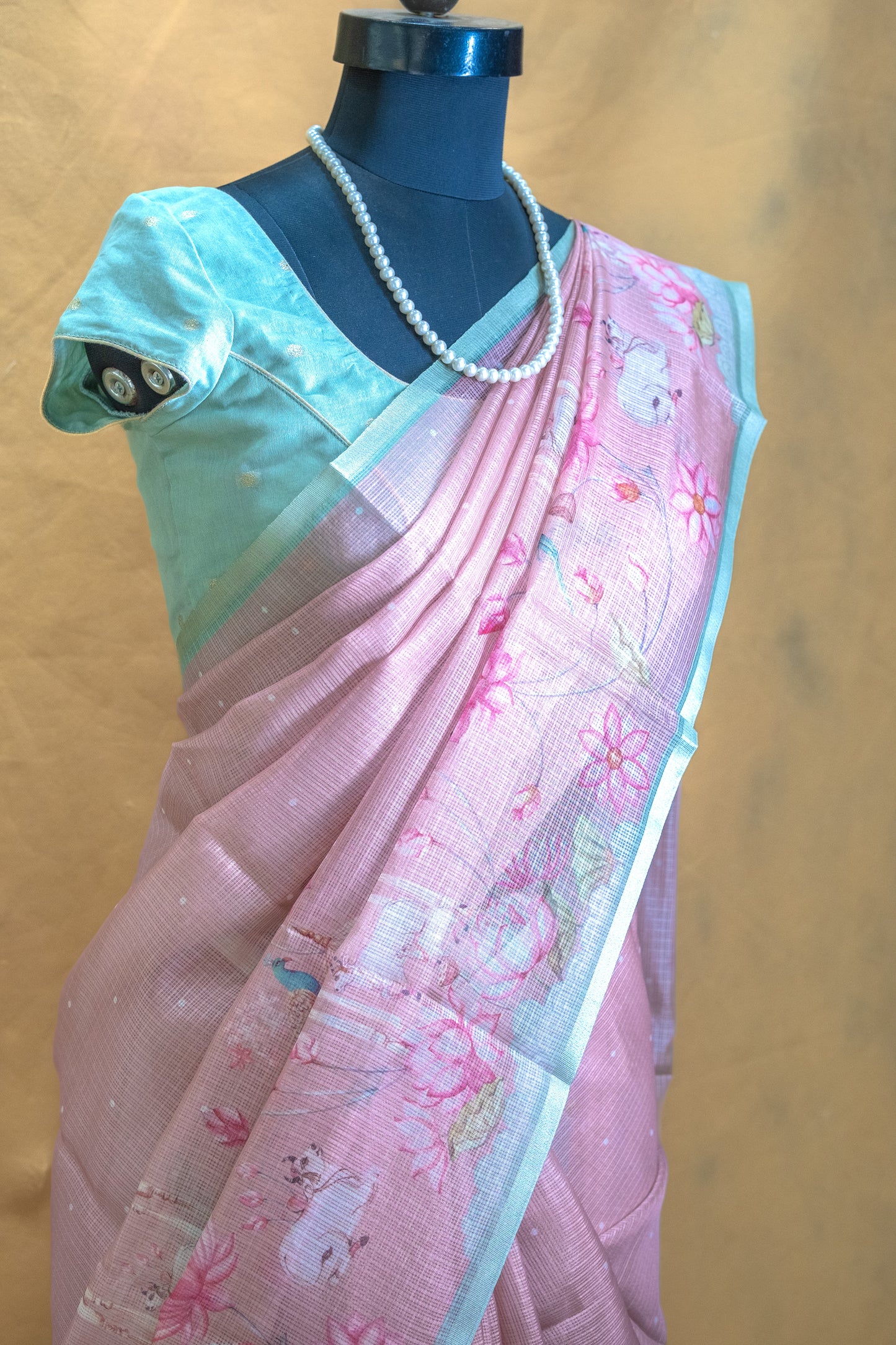 Pink Silk Kota Saree