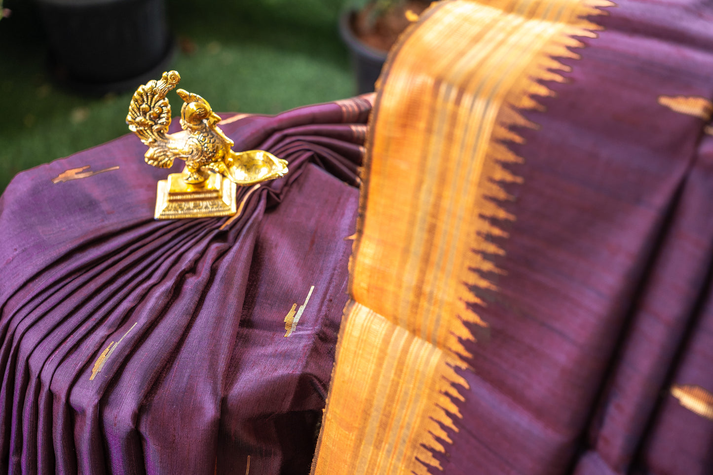 Royal Dark Violet Soft Silk Saree – Sophisticated Elegance in a Regal Hue