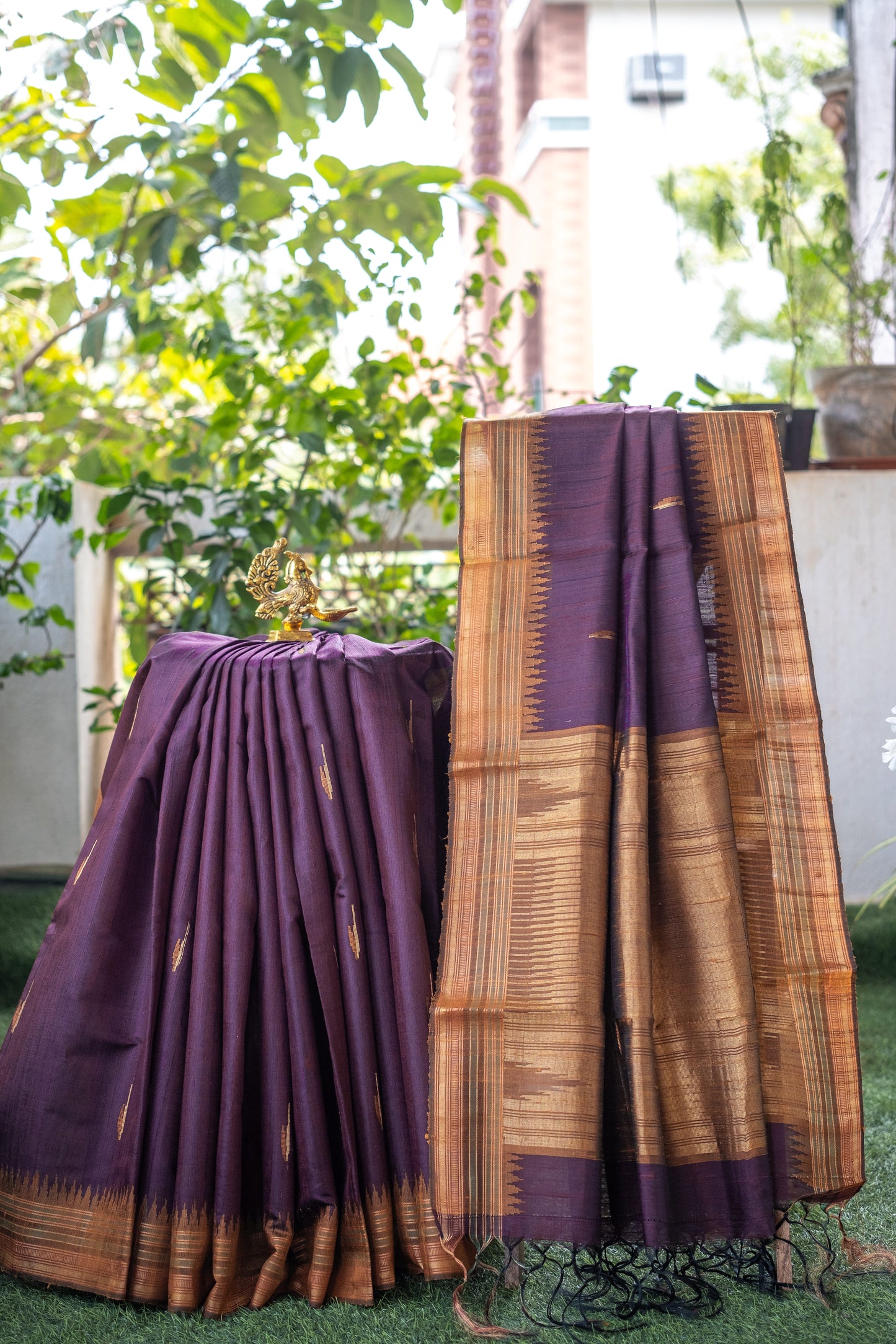 Royal Dark Violet Soft Silk Saree – Sophisticated Elegance in a Regal Hue