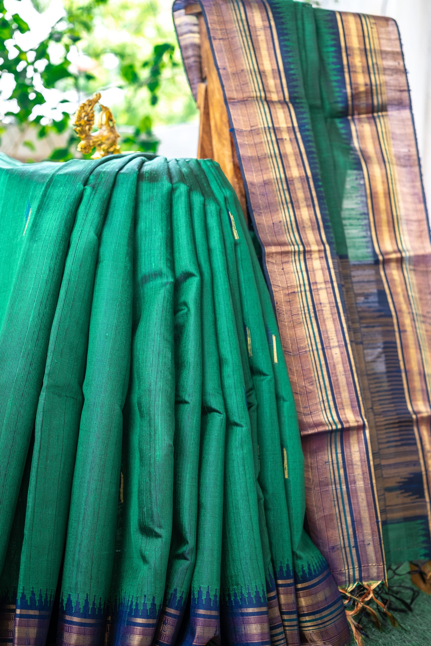 Classic Light Green Raw Silk Saree with Lustrous Finish