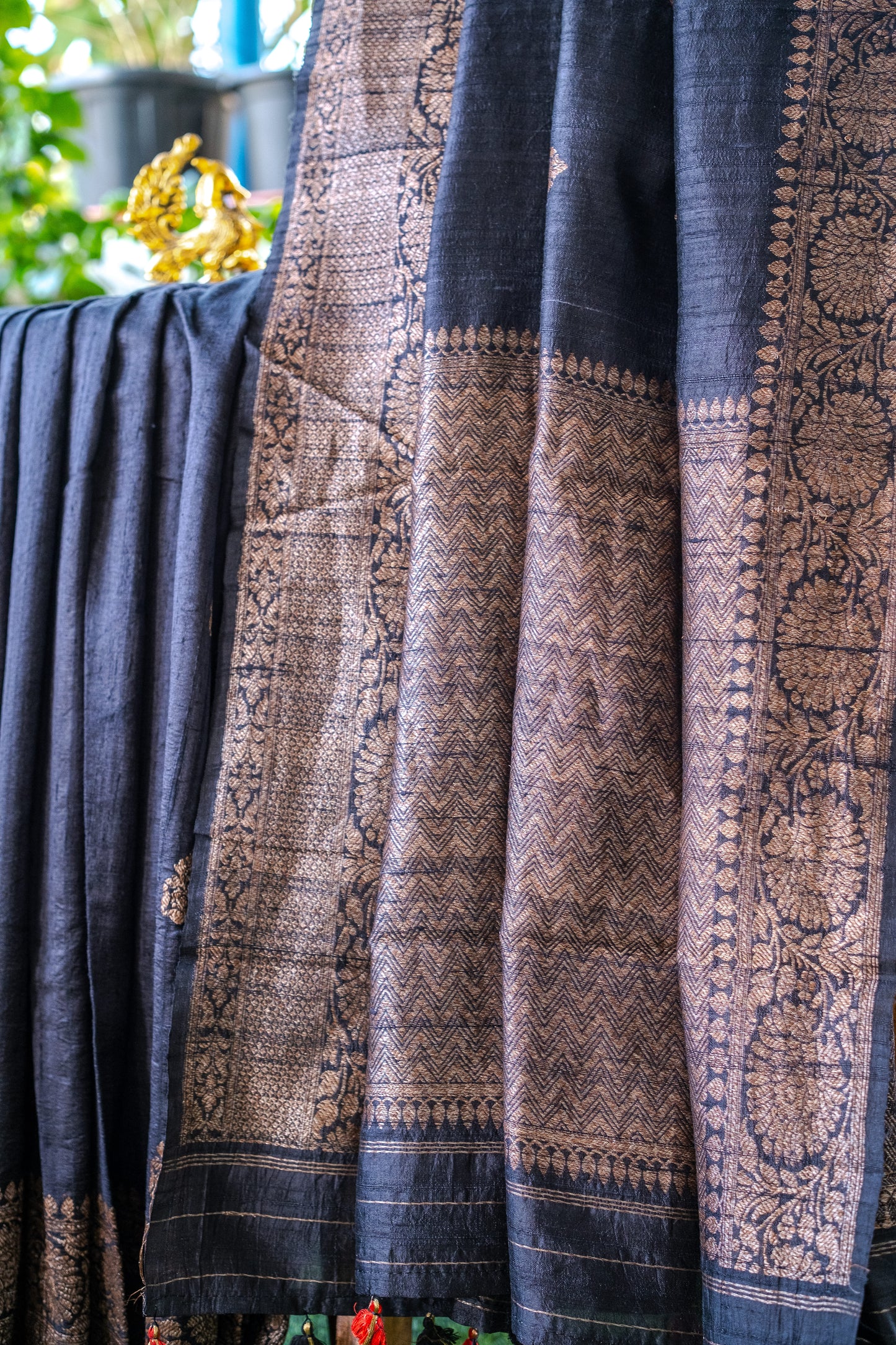 Black Banarasi Silk Saree