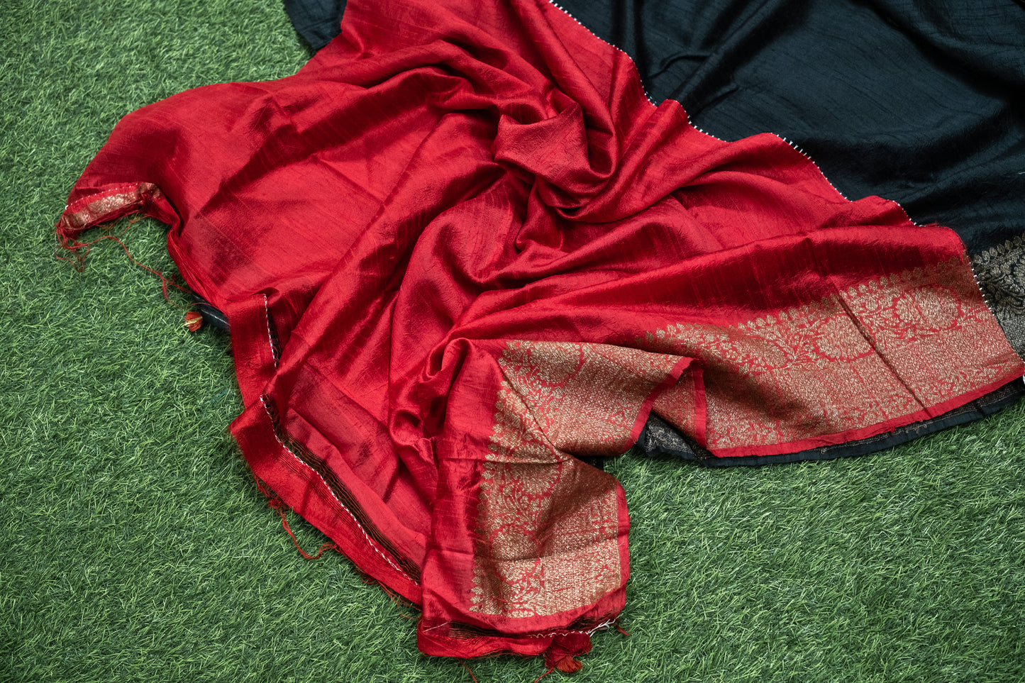 Black Banarasi Silk Saree