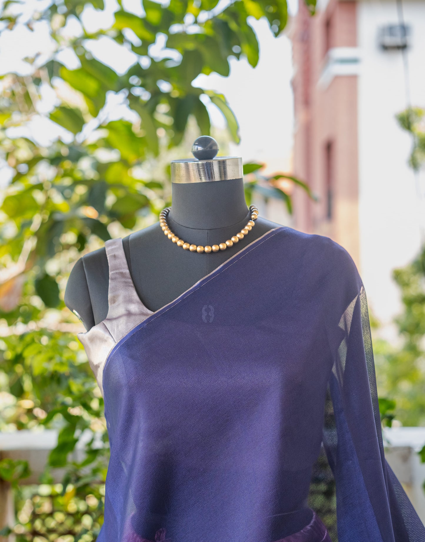 Dark Blue Plain Georgette - 24BRM42