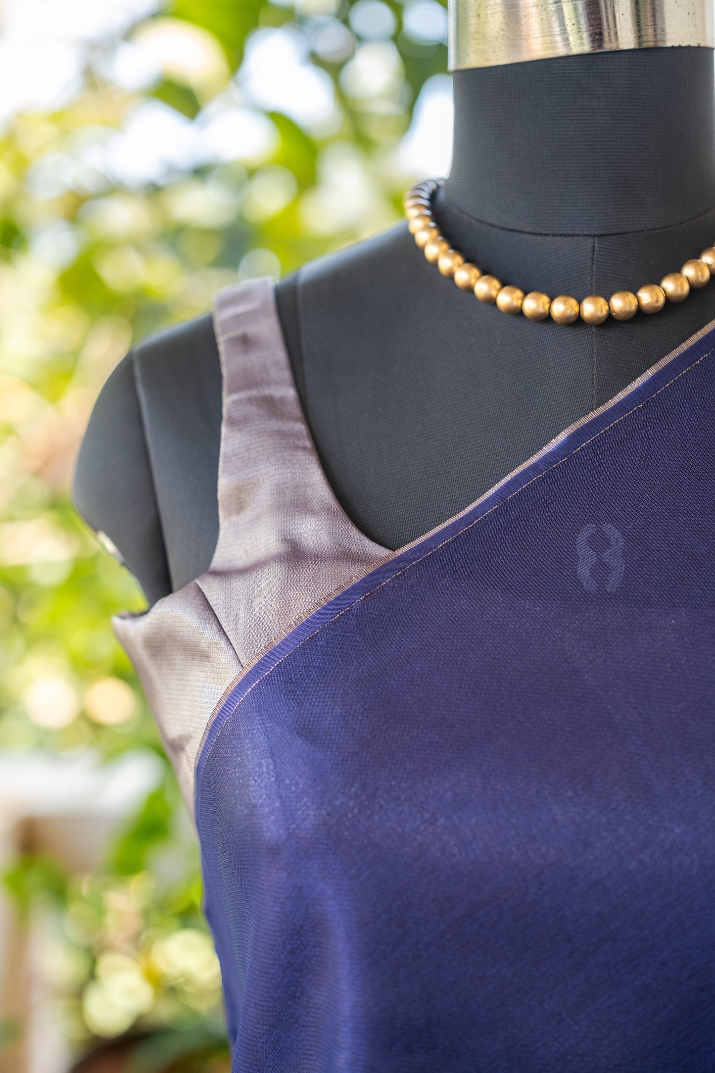 Dark Blue Plain Georgette - 24BRM42