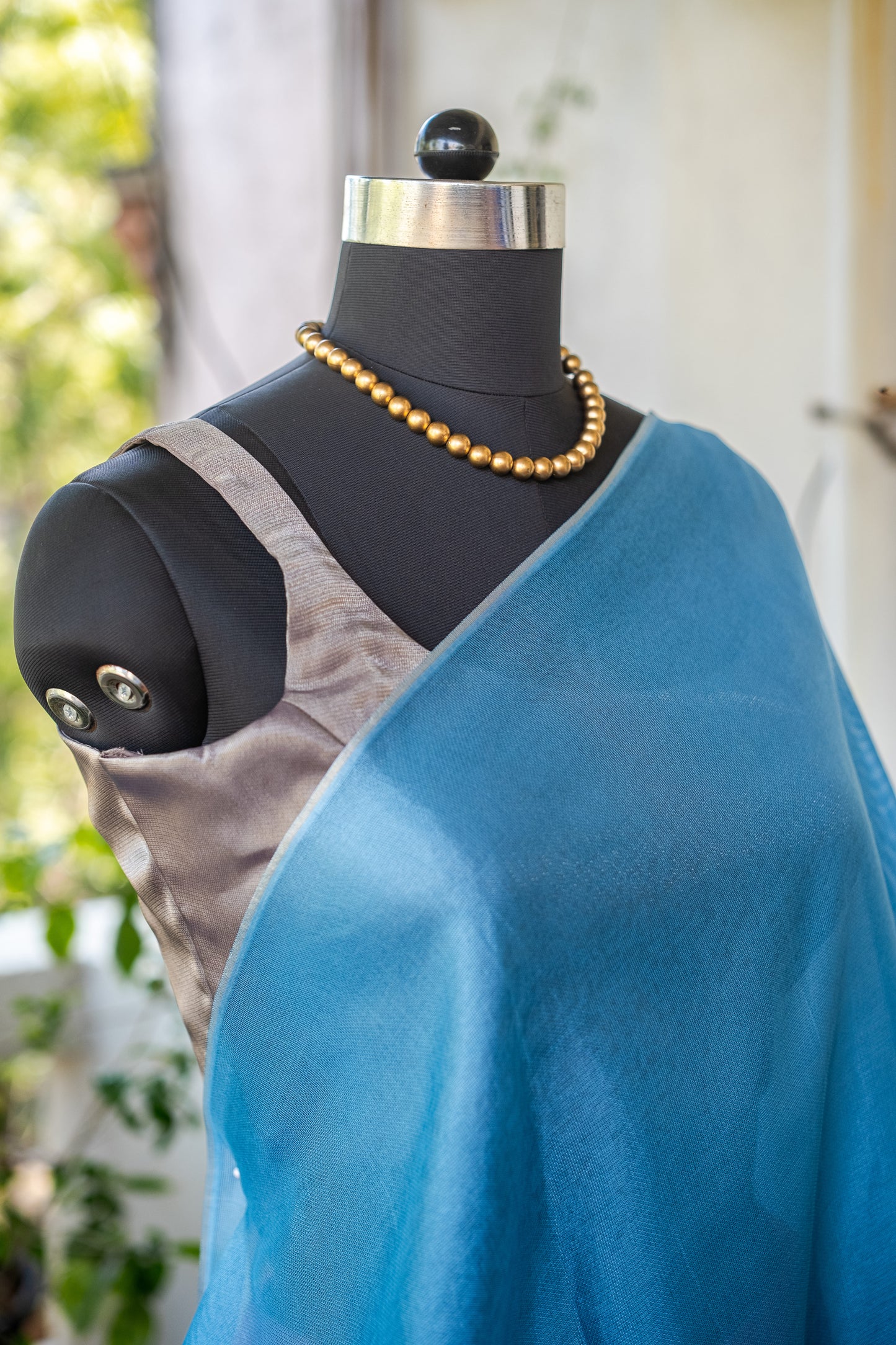 Blue Plain Georgette - 24BRM49
