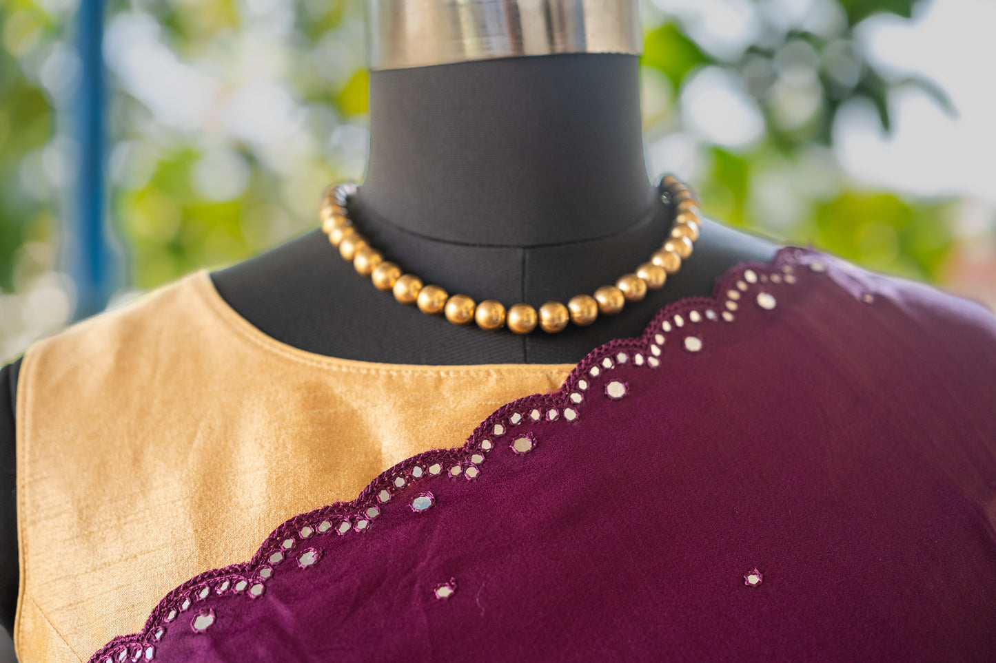 Violet Bloom Semi Tussar Silk Saree
