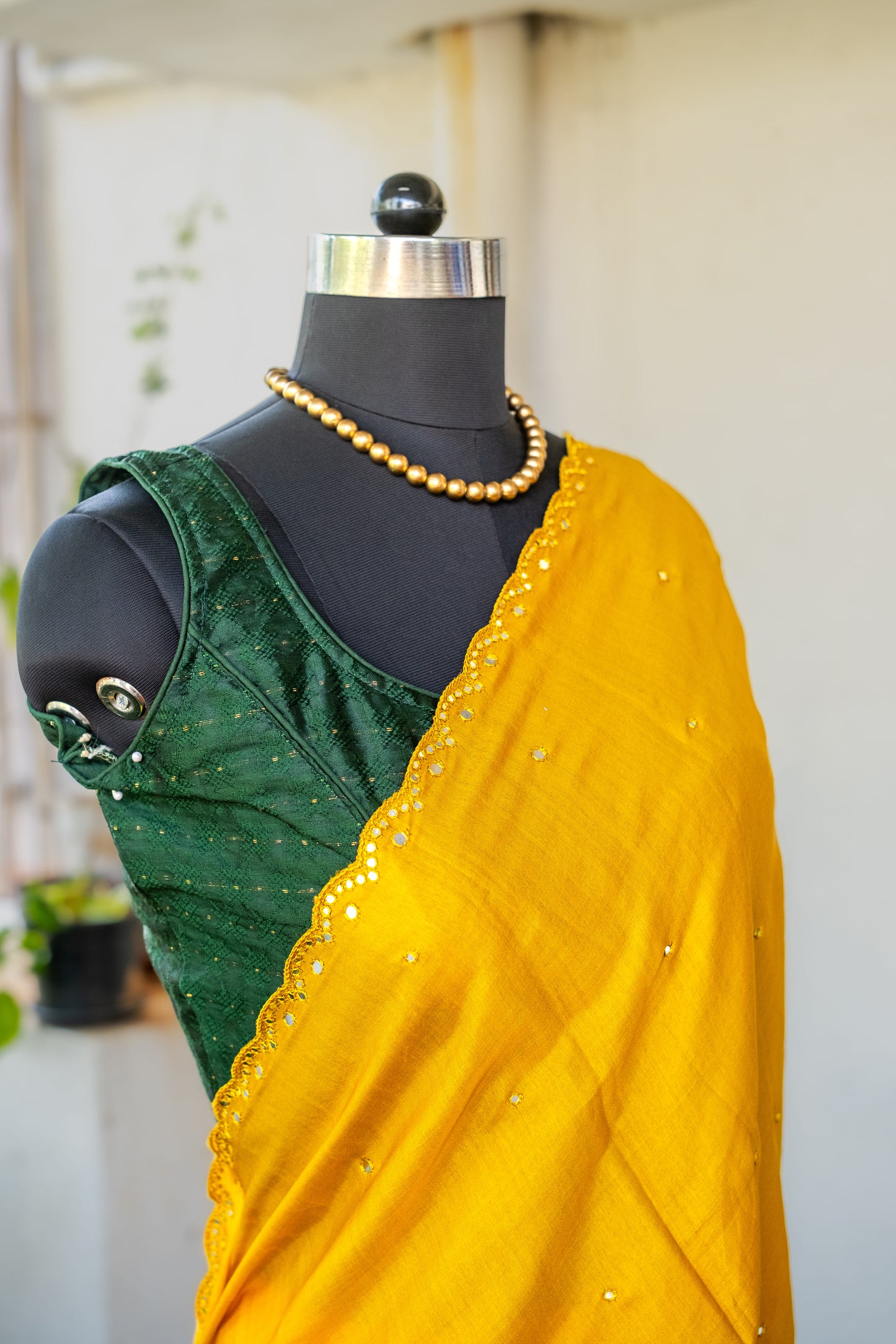Yellow Bloom Semi Tussar Silk Saree