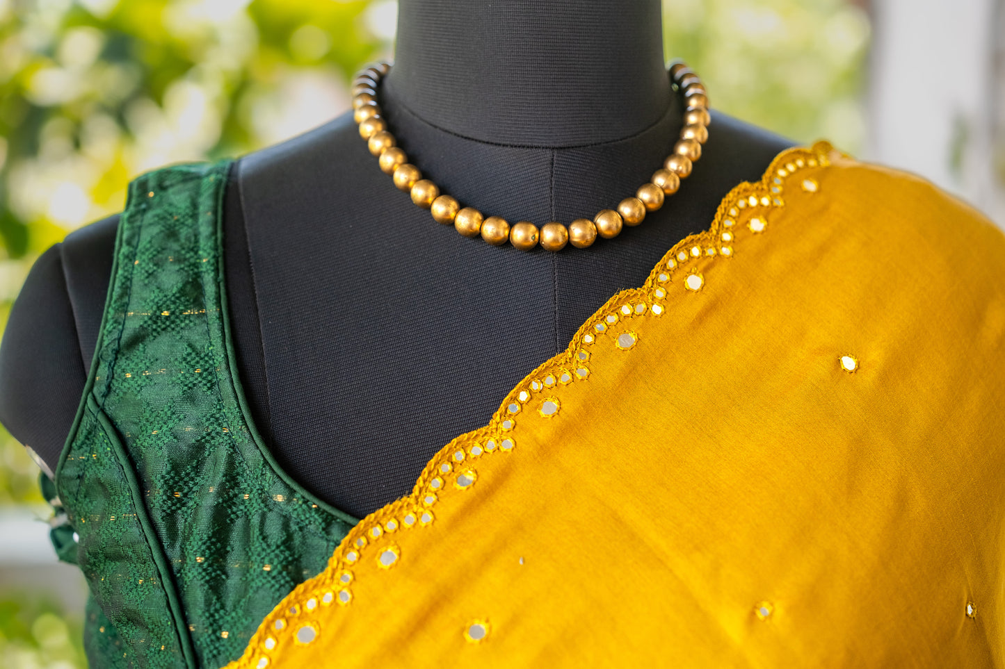 Yellow Bloom Semi Tussar Silk Saree