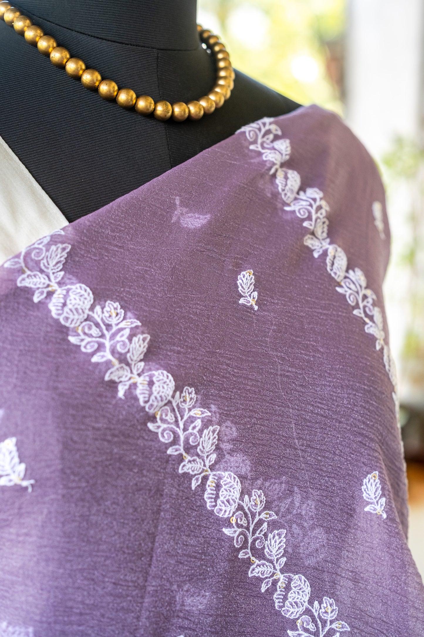 Purple Georgette Saree