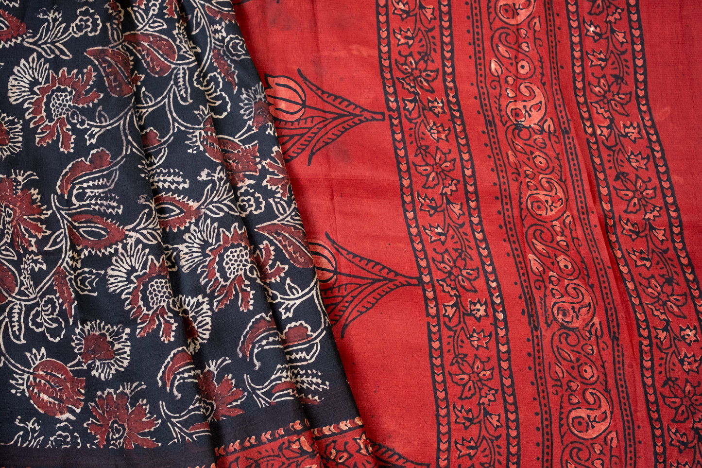 Elegant Red Modal Silk Saree – Soft, Sustainable & Stylish