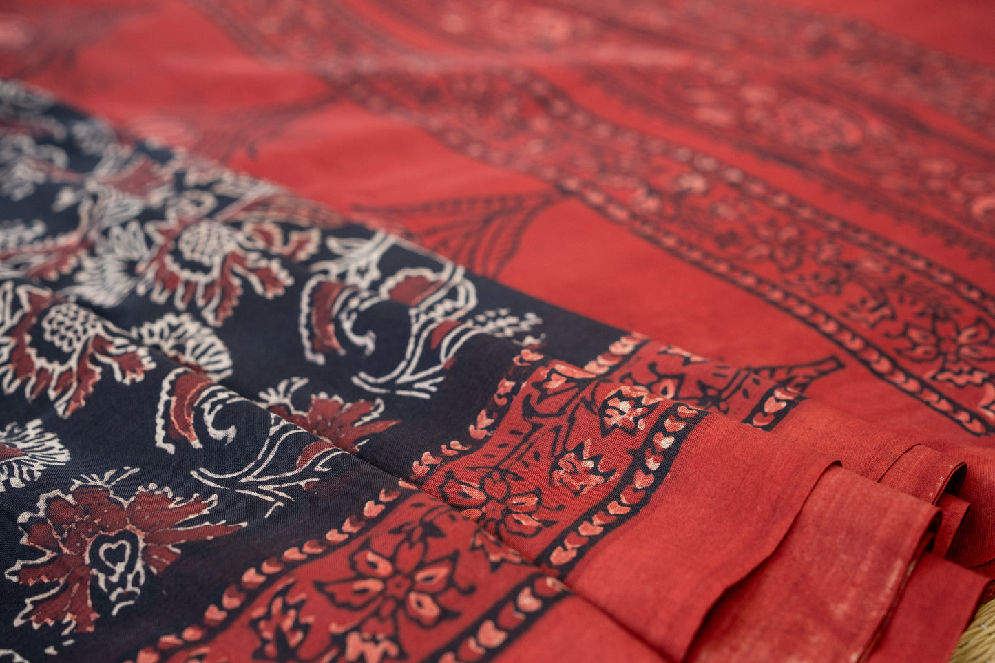Elegant Red Modal Silk Saree – Soft, Sustainable & Stylish