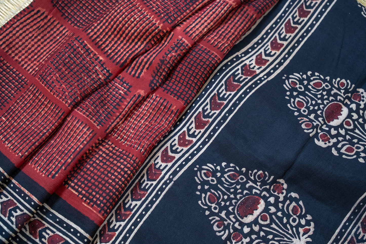 Elegant Red Modal Silk Saree – Soft, Sustainable & Stylish