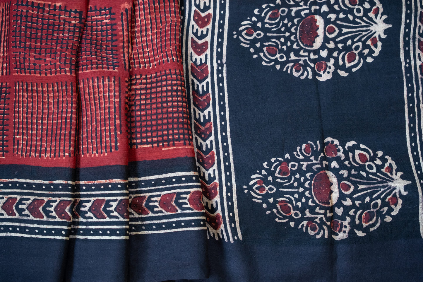 Elegant Red Modal Silk Saree – Soft, Sustainable & Stylish