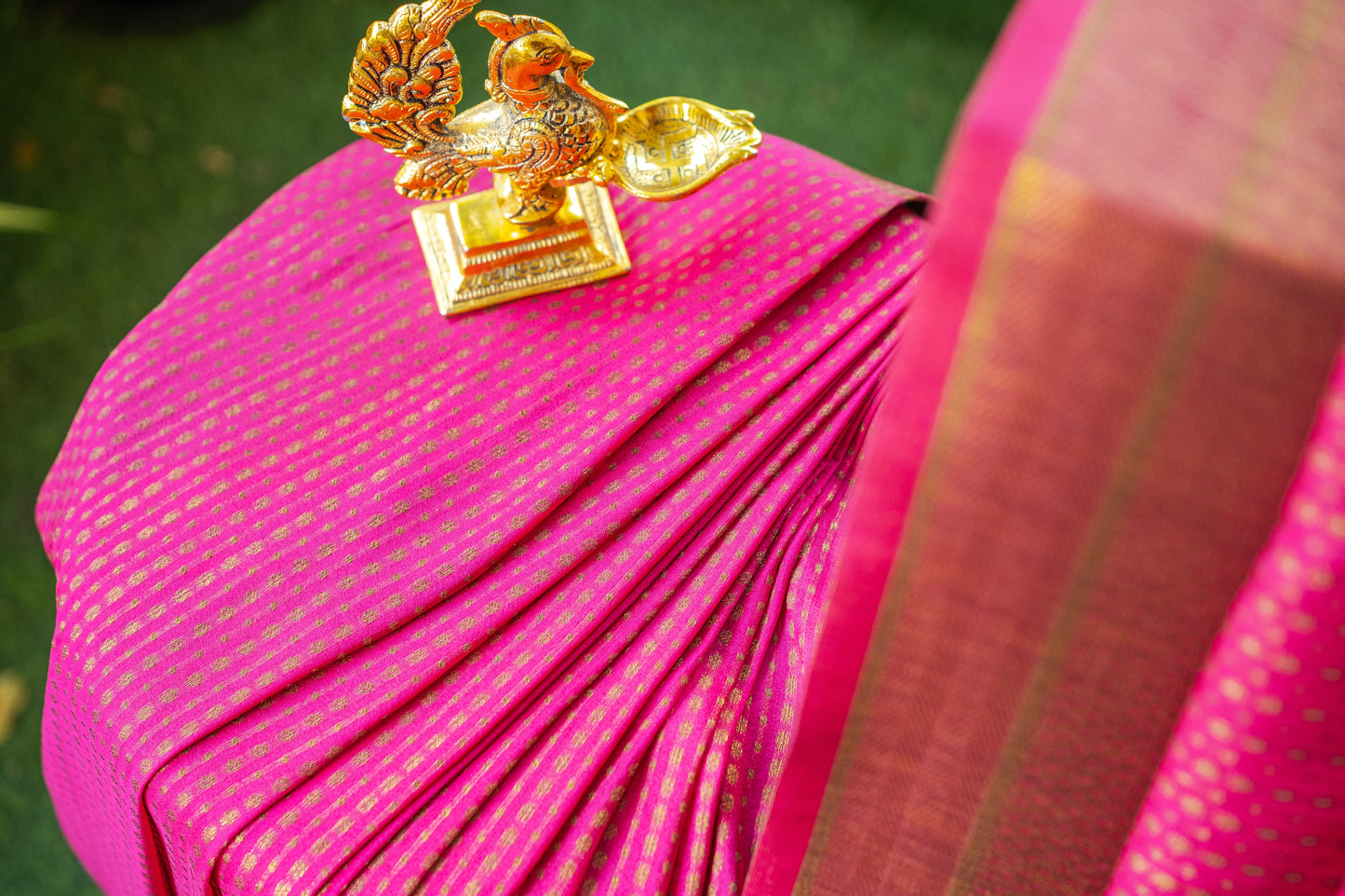 Graceful Pink Semi Banaras Silk Saree – Traditional Charm with a Modern Twist