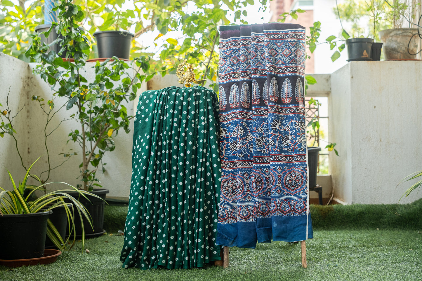 Green Modal Silk Saree