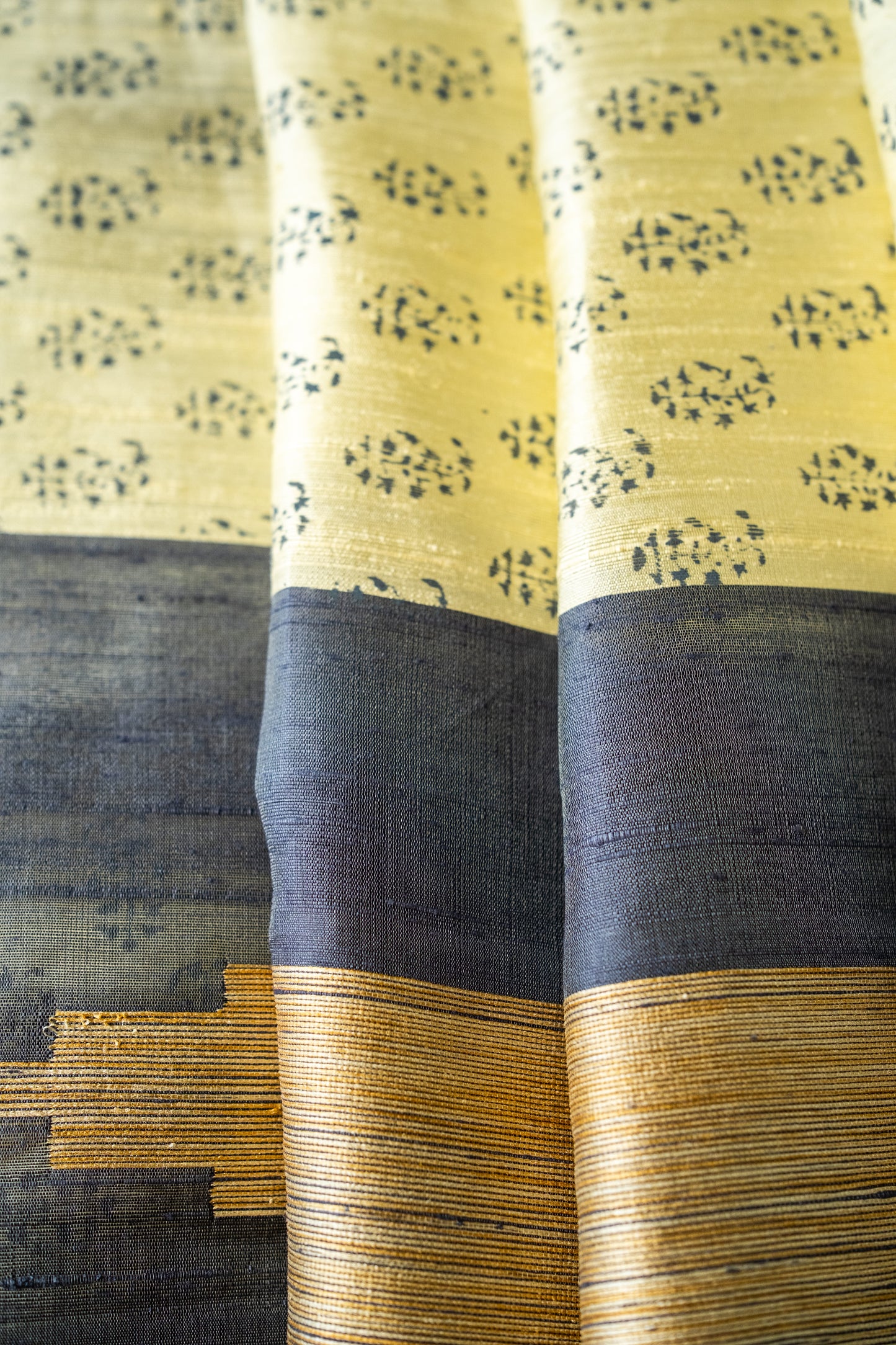 Classic Light Yellow Raw Silk Saree with Lustrous Finish