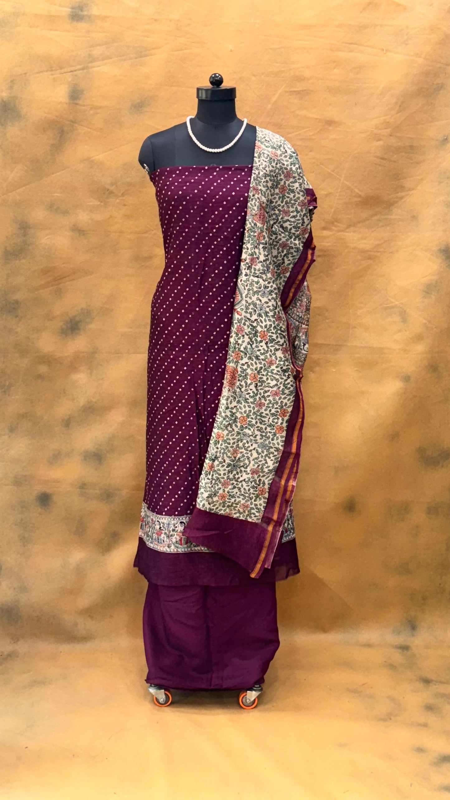 Maroon Chanderi Salwar