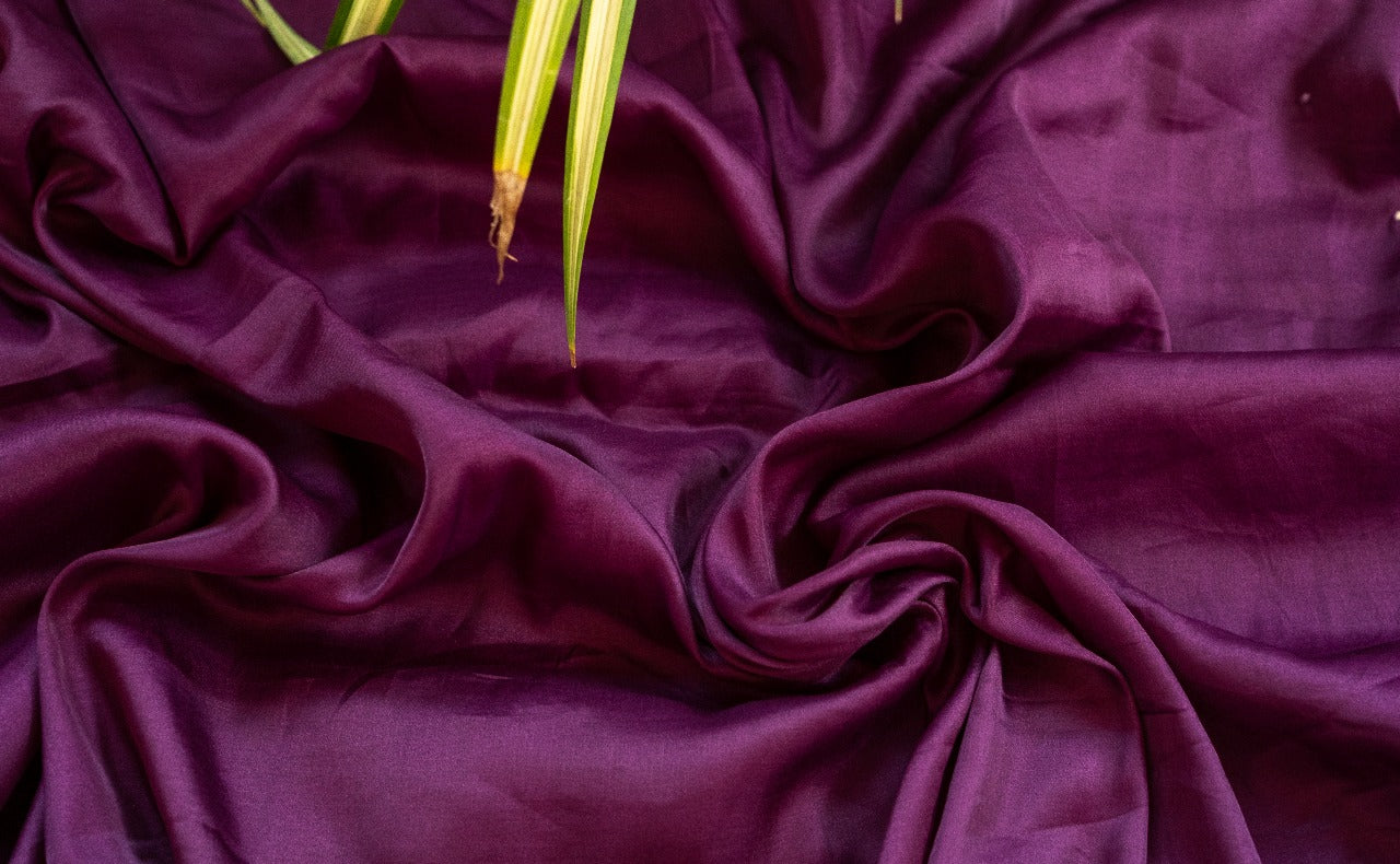 Violet Bloom Semi Tussar Silk Saree