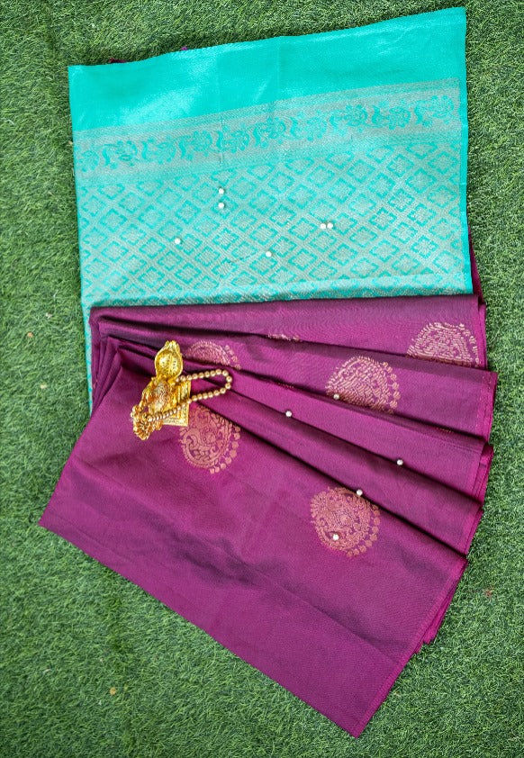 Violet Soft Silk Saree