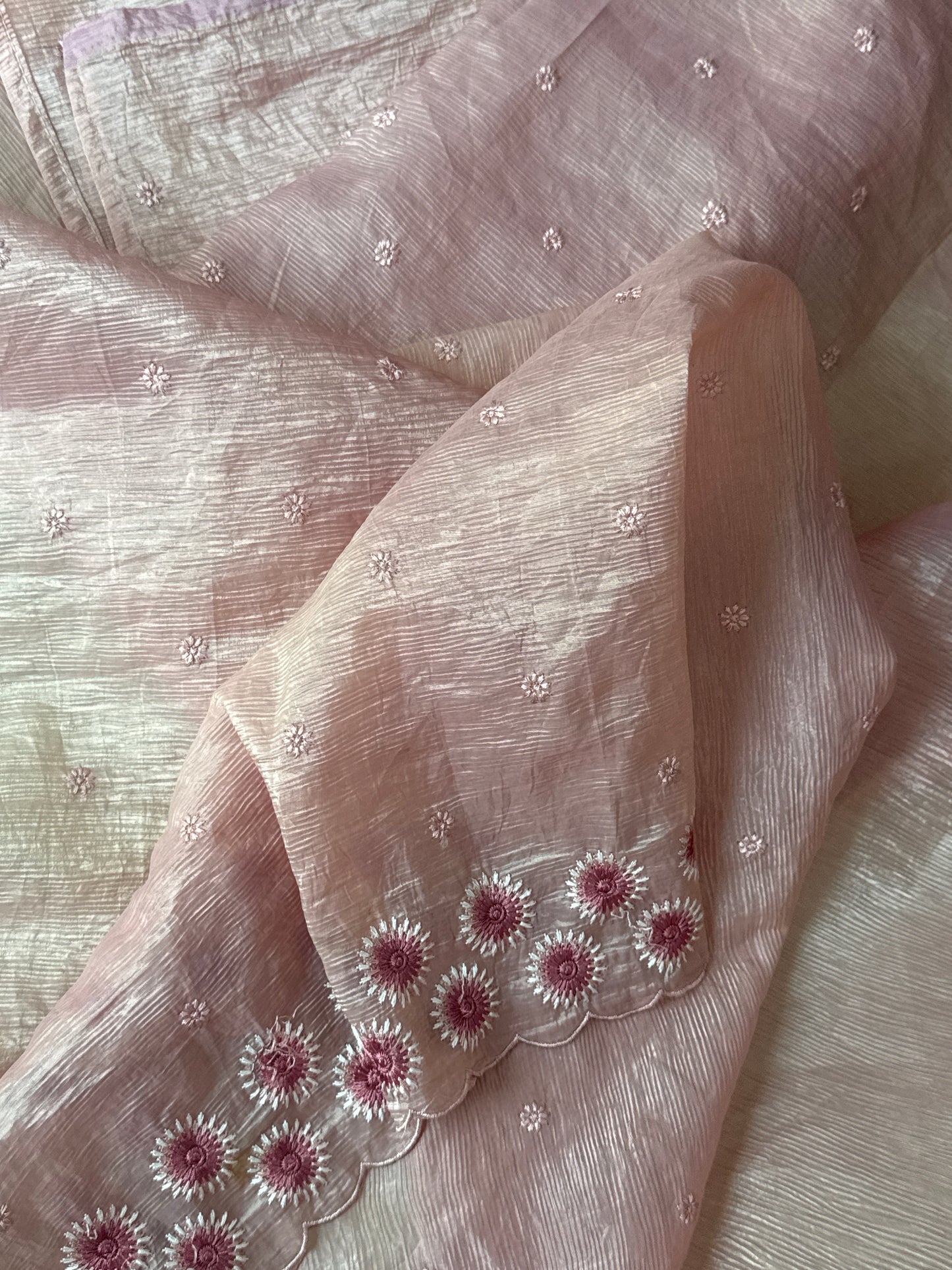 Pink Crushed Georgette