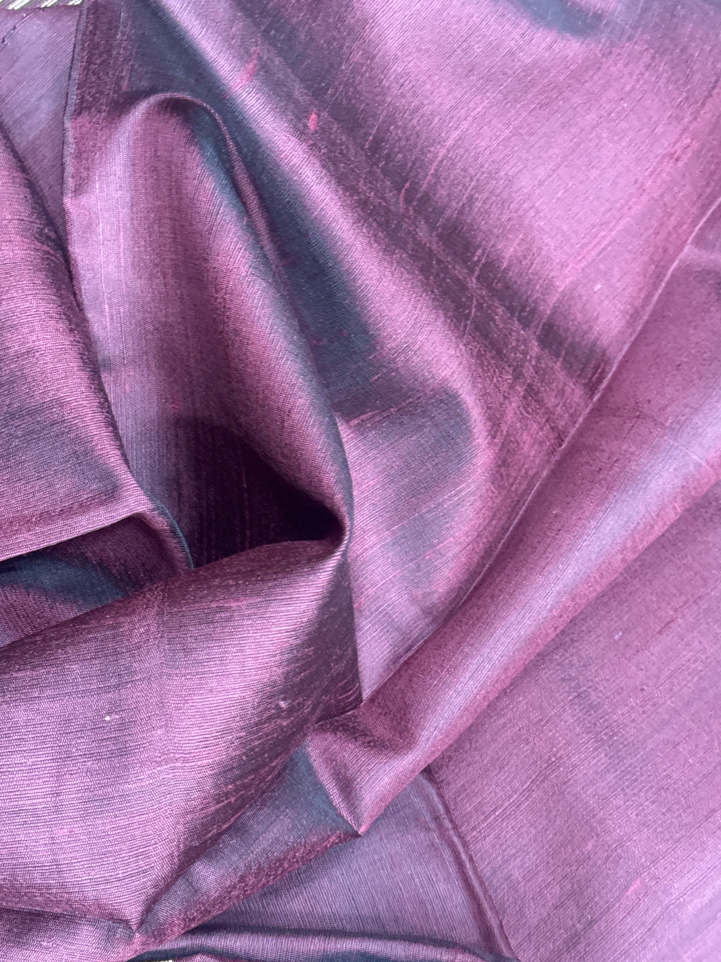 Classic Maroon Raw Silk Saree with Lustrous Finish