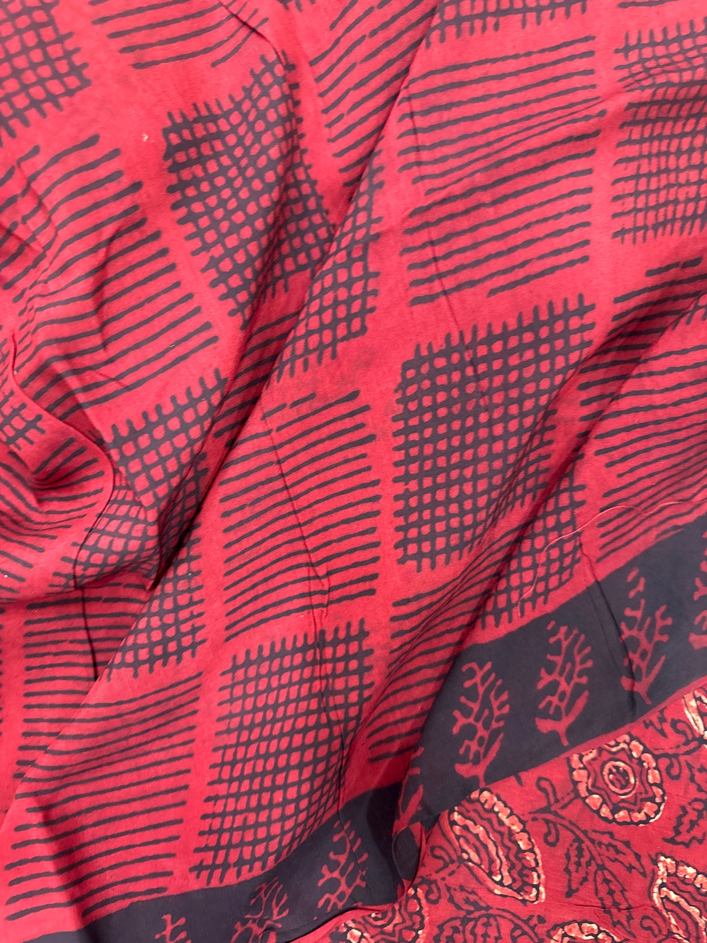 Red Modal Silk Saree