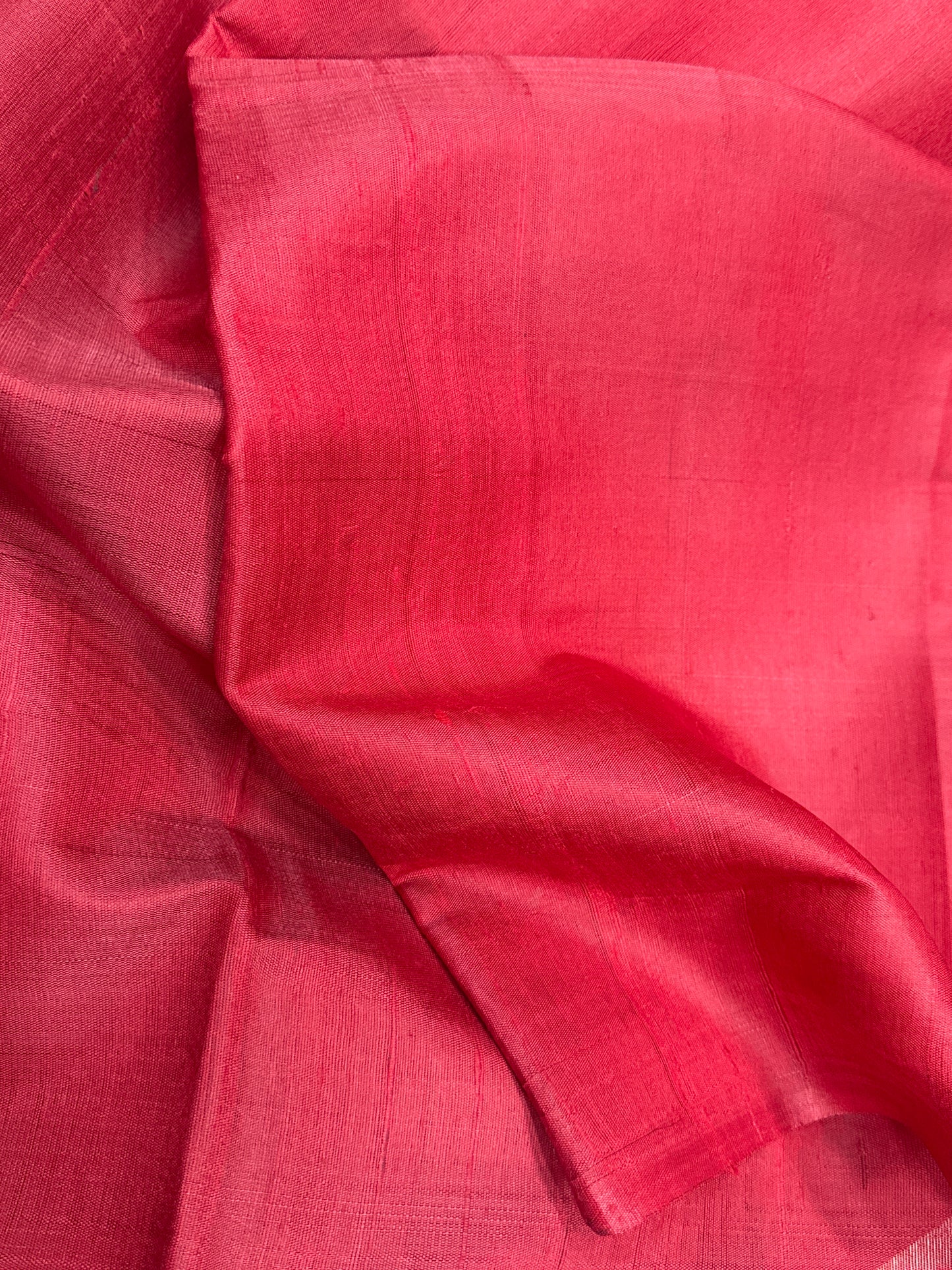 Classic Red Raw Silk Saree with Lustrous Finish