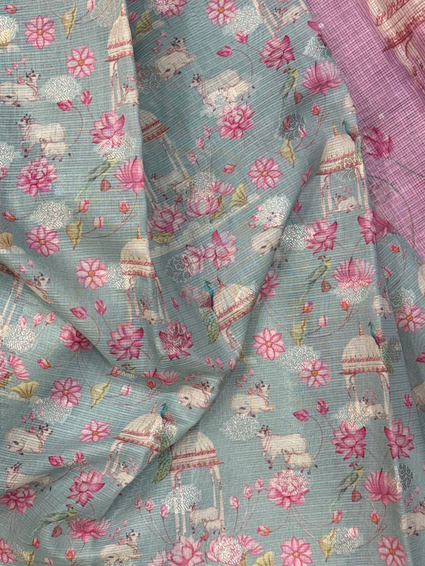 Pink Silk Kota Saree