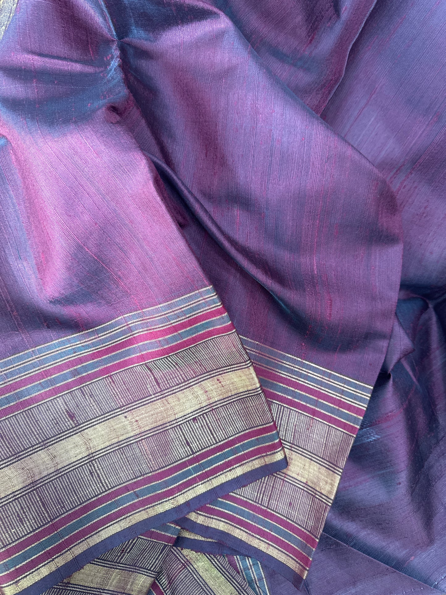 Classic Light Grey Raw Silk Saree with Lustrous Finish