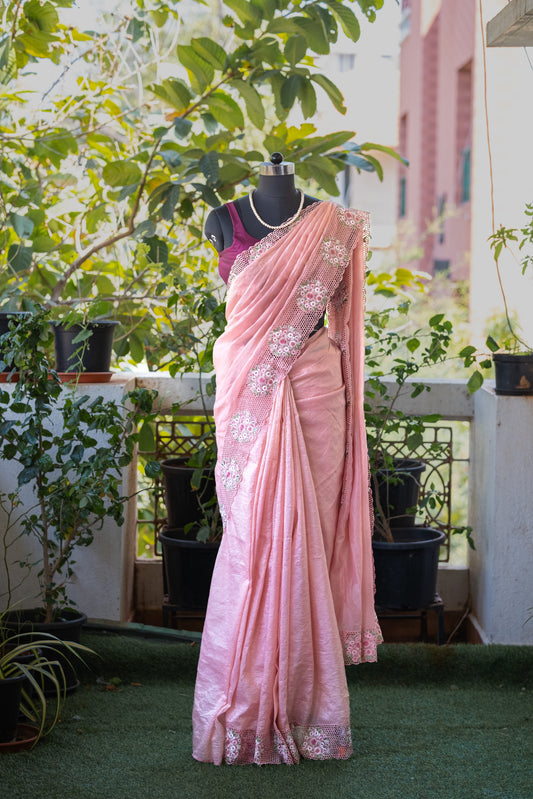 Pink Crushed Georgette