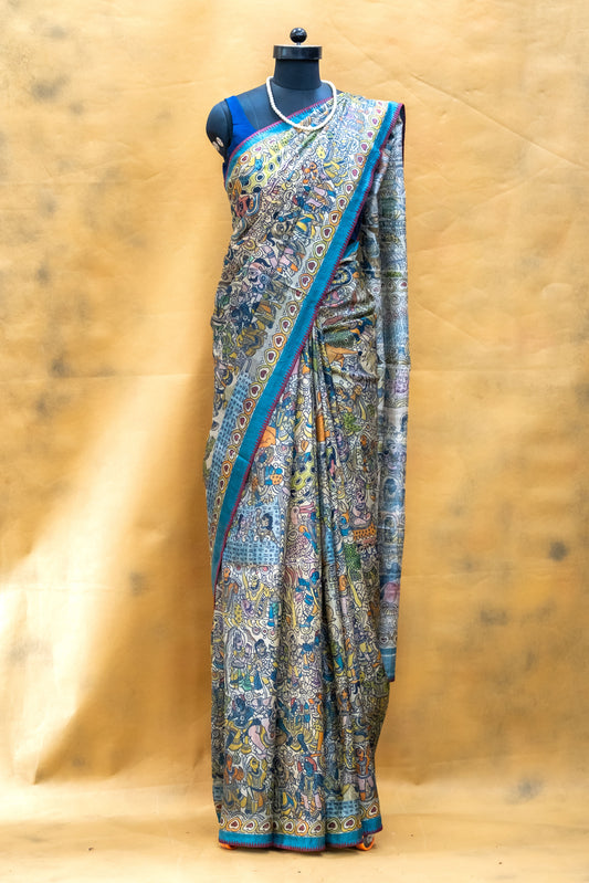 Tussar Silk Ramayana  Saree
