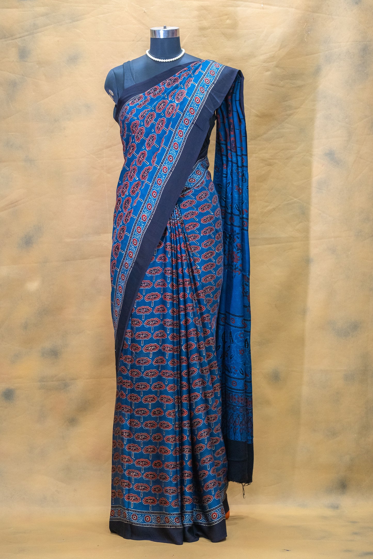 Blue Modal Silk Saree