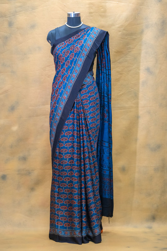 Blue Modal Silk Saree